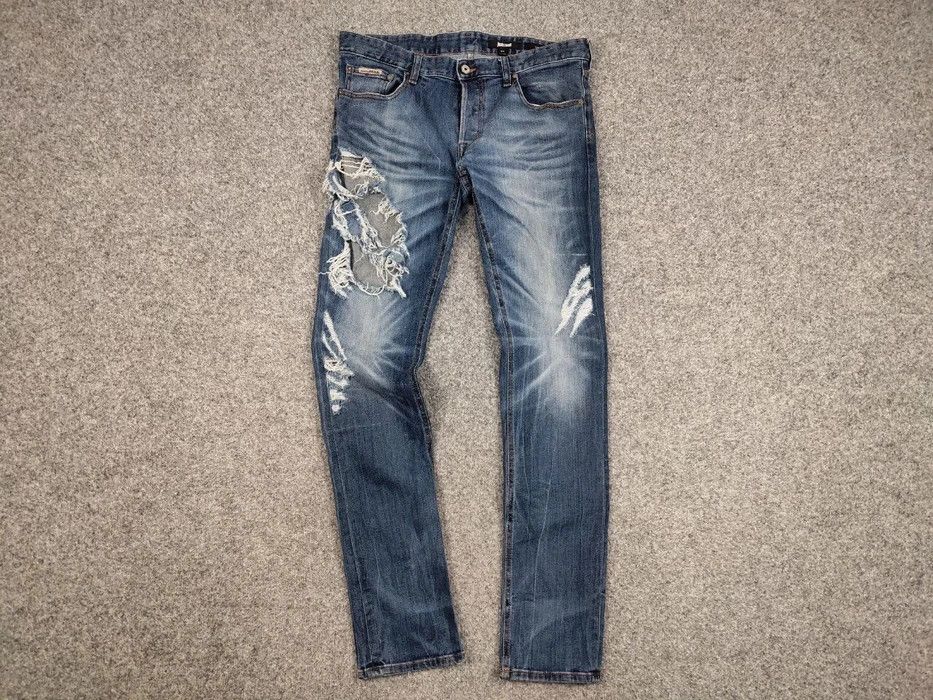Just Cavalli Just Cavalli Exclusive Designer Distressed Blue Denim Jeans Size US 34 / EU 50 - 5 Thumbnail