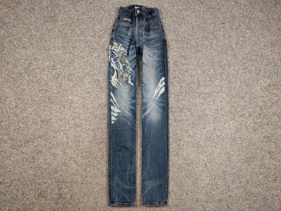 Just Cavalli Just Cavalli Exclusive Designer Distressed Blue Denim Jeans Size US 34 / EU 50 - 1 Thumbnail