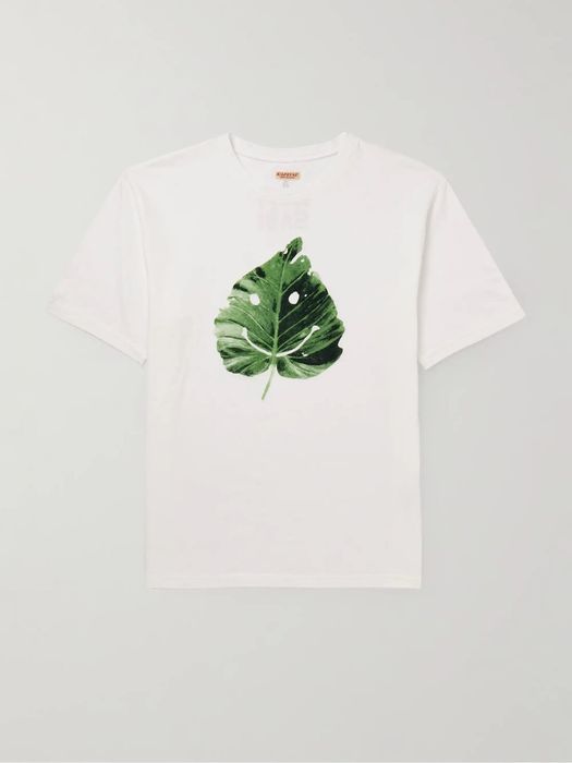 Kapital KAPITAL Happy Leaf Printed Cotton-Jersey T-Shirt | Grailed