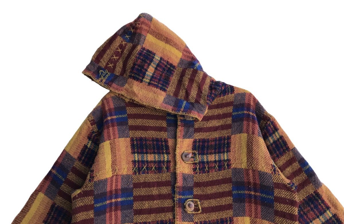 Japanese Brand Dog Fight reconstructed cross stitch trim wool coat jacket Size US L / EU 52-54 / 3 - 2 Thumbnail