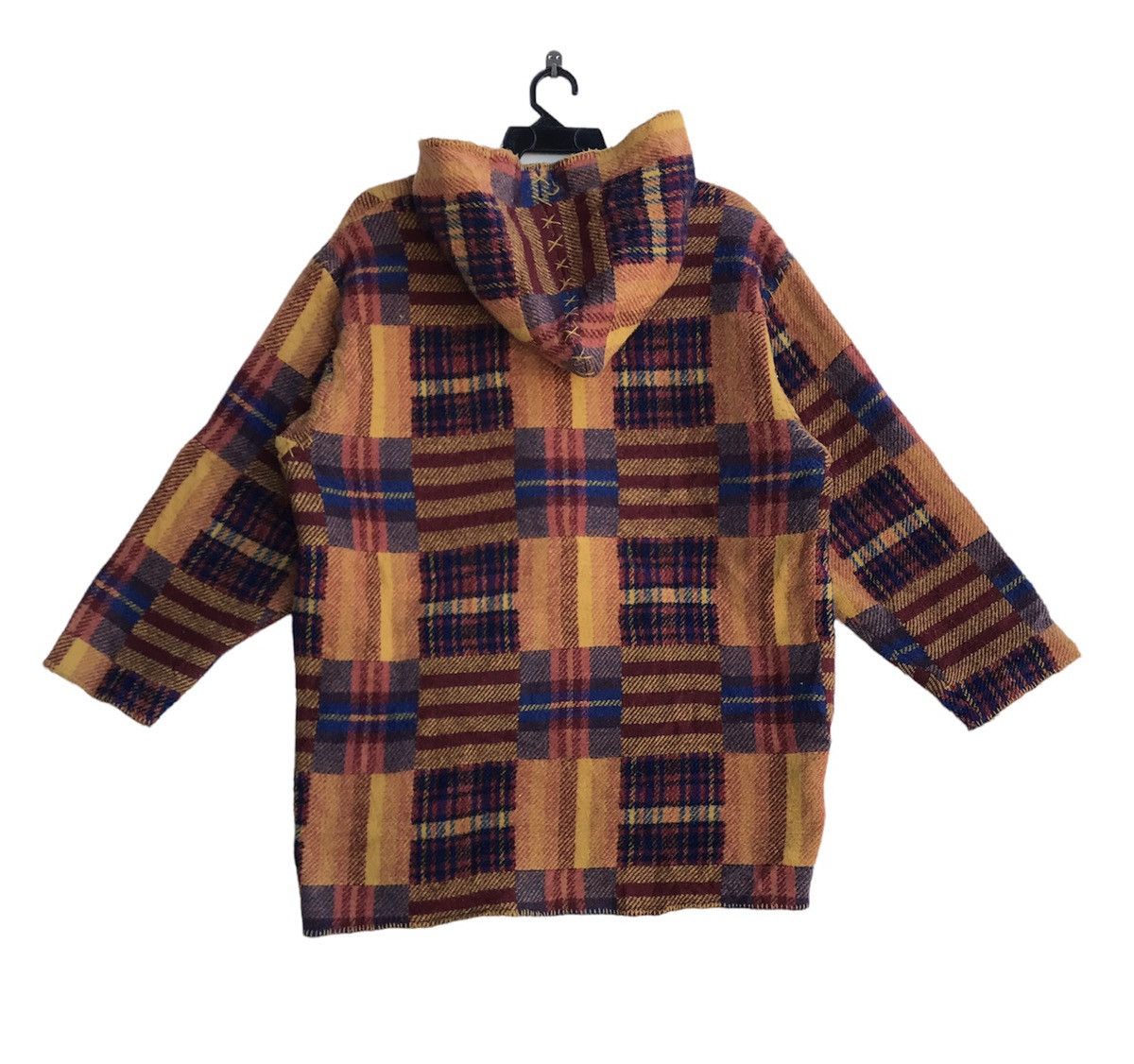 Japanese Brand Dog Fight reconstructed cross stitch trim wool coat jacket Size US L / EU 52-54 / 3 - 5 Thumbnail