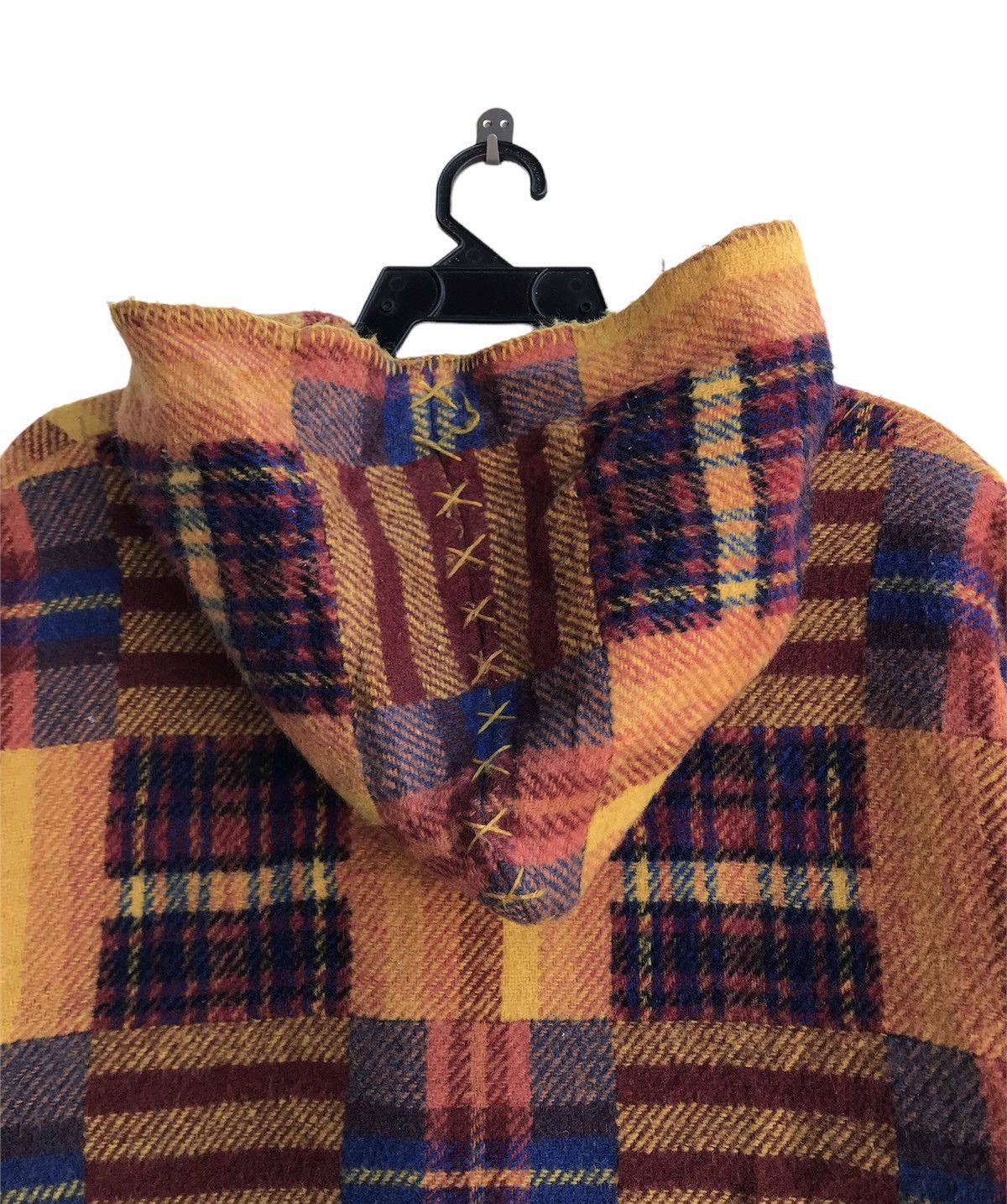Japanese Brand Dog Fight reconstructed cross stitch trim wool coat jacket Size US L / EU 52-54 / 3 - 6 Thumbnail