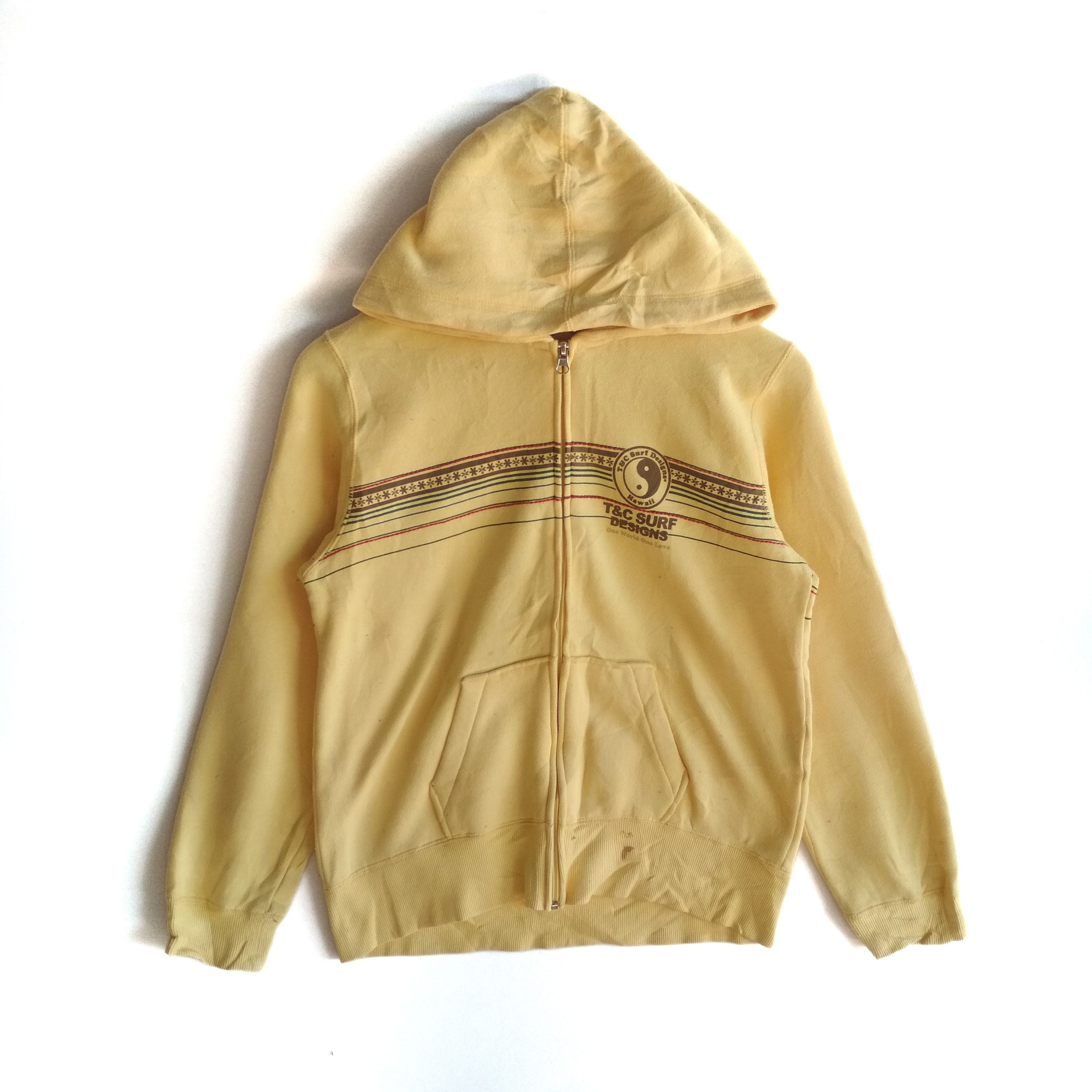 image of Surf Style T&c Surf Surfing Hawaii Big Logo Hoodie Sweatshirt, Men's (Size Small)
