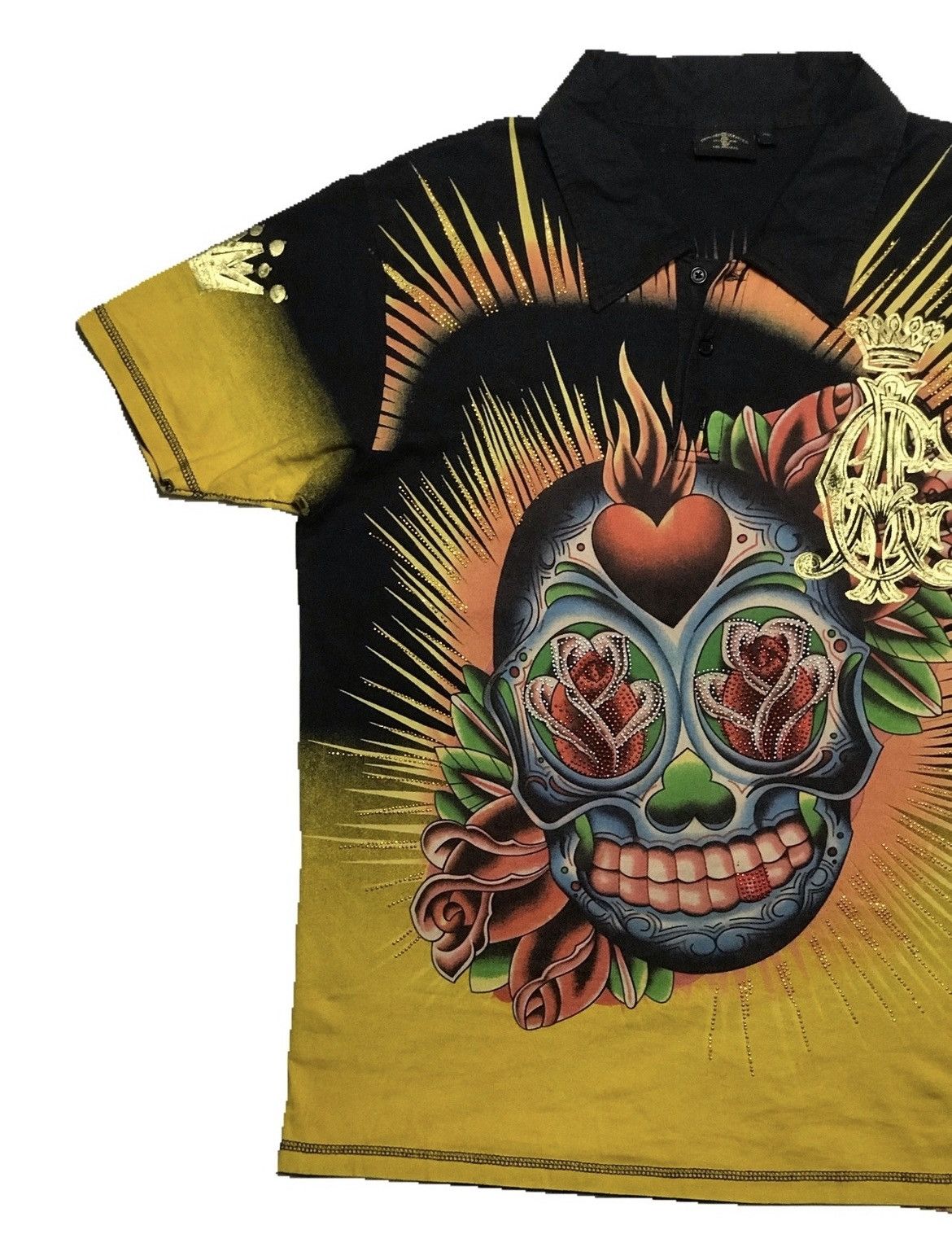 Ed Hardy Ed Hardy Christian Audigier Skull Tattoo rose heart Los Ang Size US XL / EU 56 / 4 - 5 Thumbnail