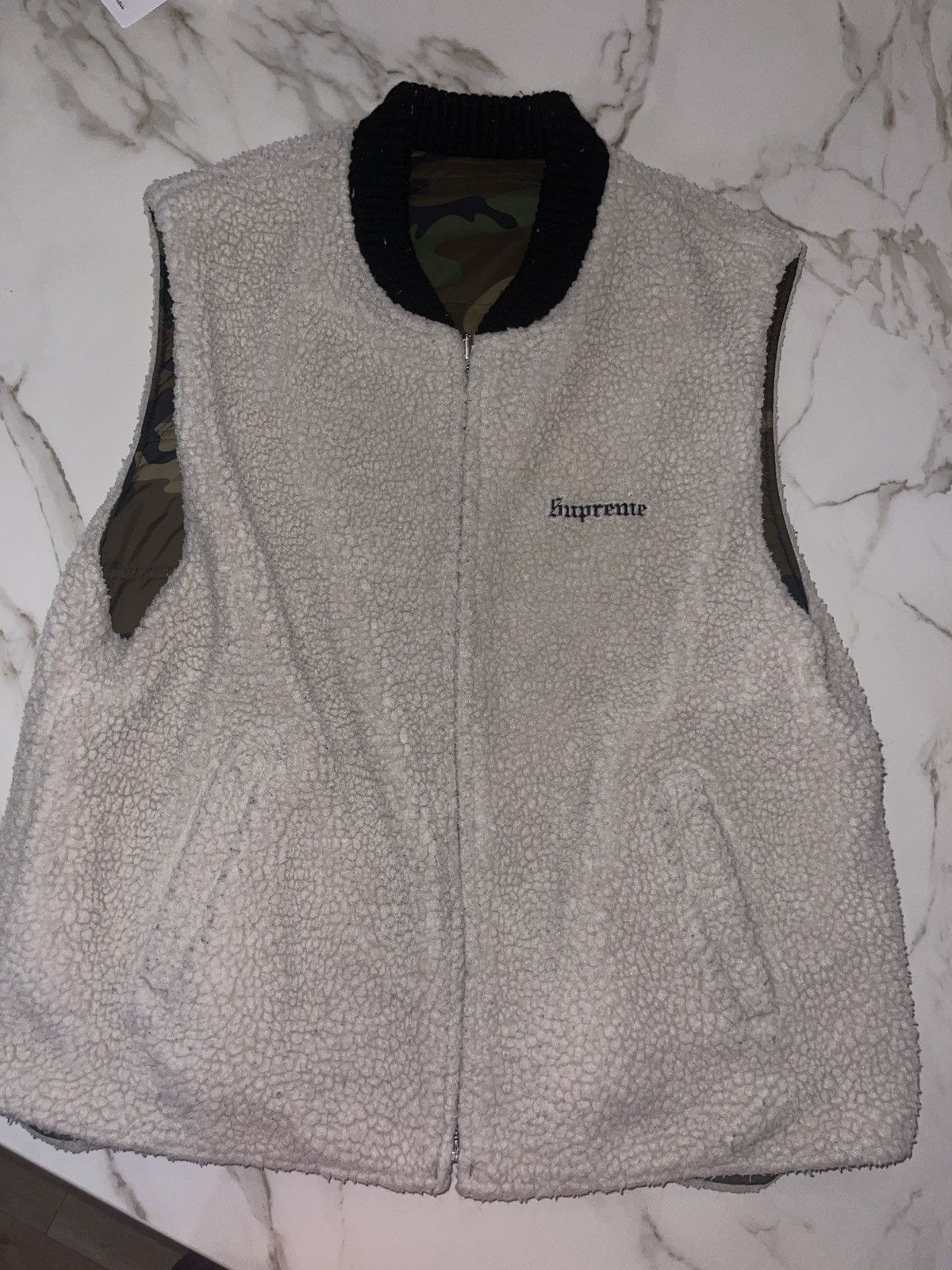 Supreme Supreme Sherpa Fleece Reversible Work Vest Size US L / EU 52-54 / 3 - 3 Thumbnail