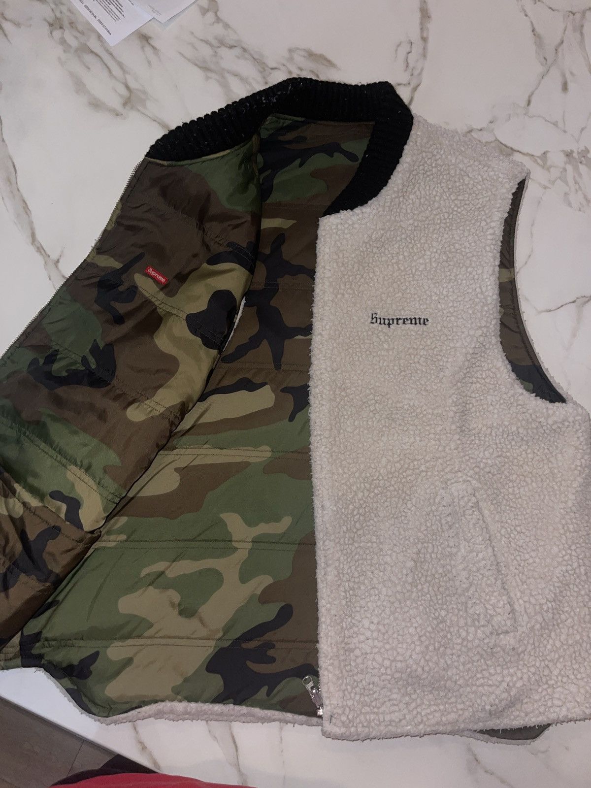 Supreme Supreme Sherpa Fleece Reversible Work Vest Size US L / EU 52-54 / 3 - 4 Thumbnail