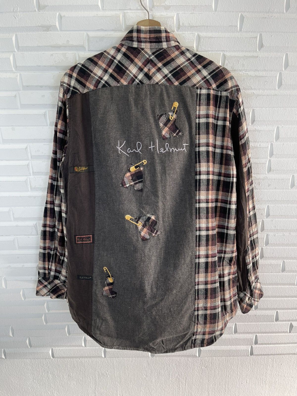 Japanese Brand × Karl Helmut × Vintage Vintage KARL HELMUT Wool Tartan Patchwork Size US M / EU 48-50 / 2 - 4 Thumbnail