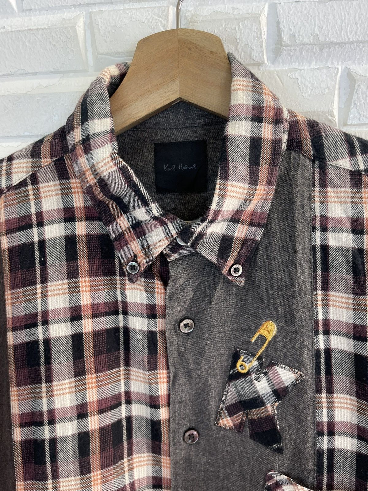 Japanese Brand × Karl Helmut × Vintage Vintage KARL HELMUT Wool Tartan Patchwork Size US M / EU 48-50 / 2 - 2 Thumbnail