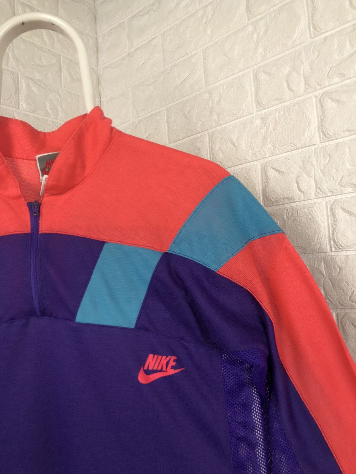 Nike × Vintage Vintage 80s NIKE Cycling Shirt Size US M / EU 48-50 / 2 - 2 Thumbnail