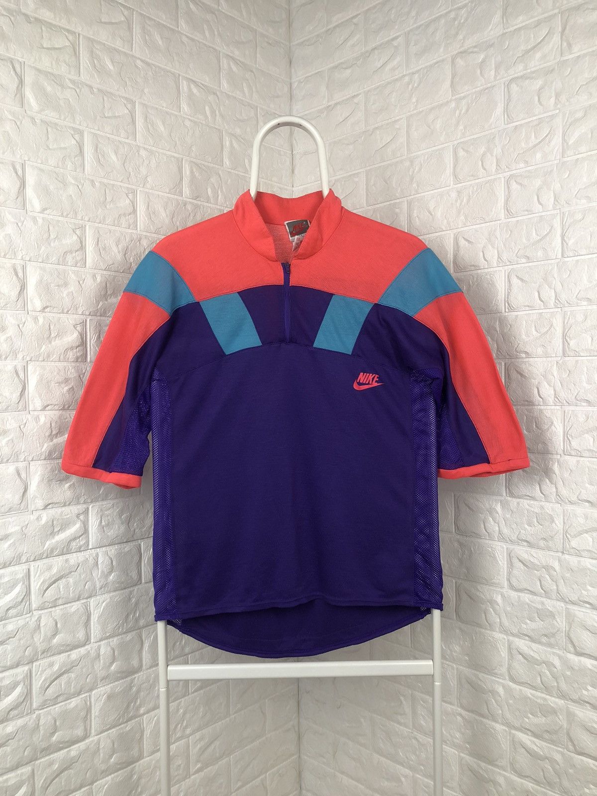 Nike × Vintage Vintage 80s NIKE Cycling Shirt Size US M / EU 48-50 / 2 - 1 Thumbnail