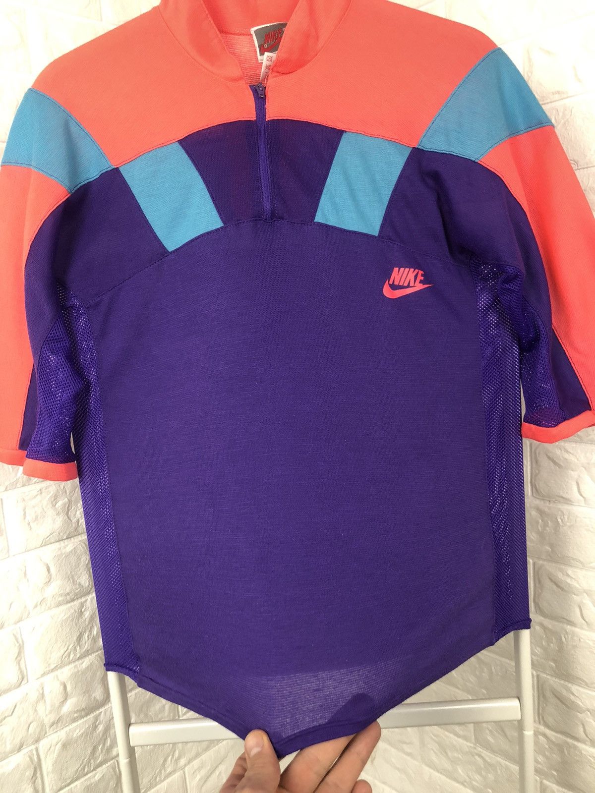 Nike × Vintage Vintage 80s NIKE Cycling Shirt Size US M / EU 48-50 / 2 - 12 Thumbnail