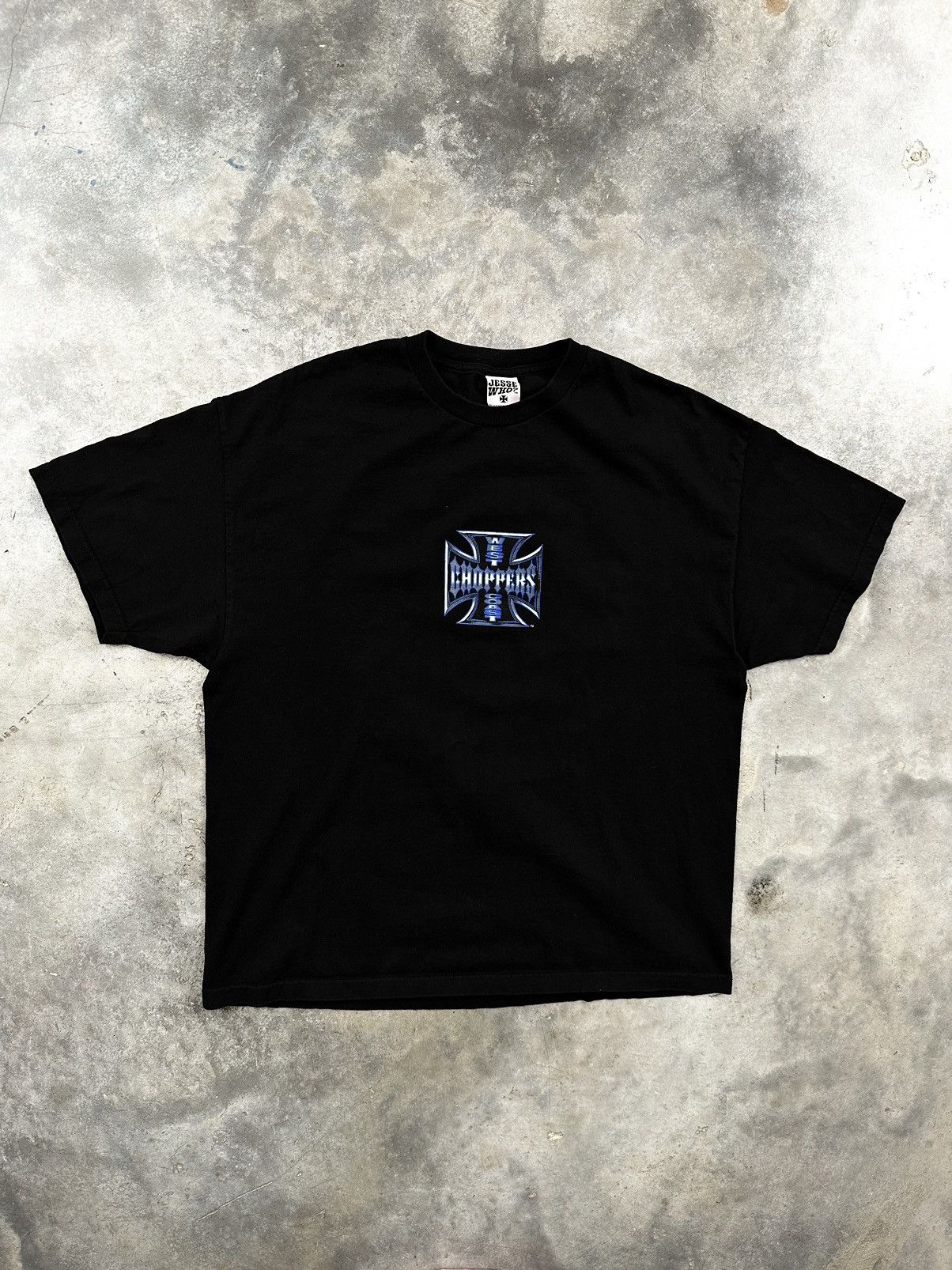 Vintage Vintage Weastcoast Choppers Tropical Cross Logo Tee Black Size US XXL / EU 58 / 5 - 3 Thumbnail