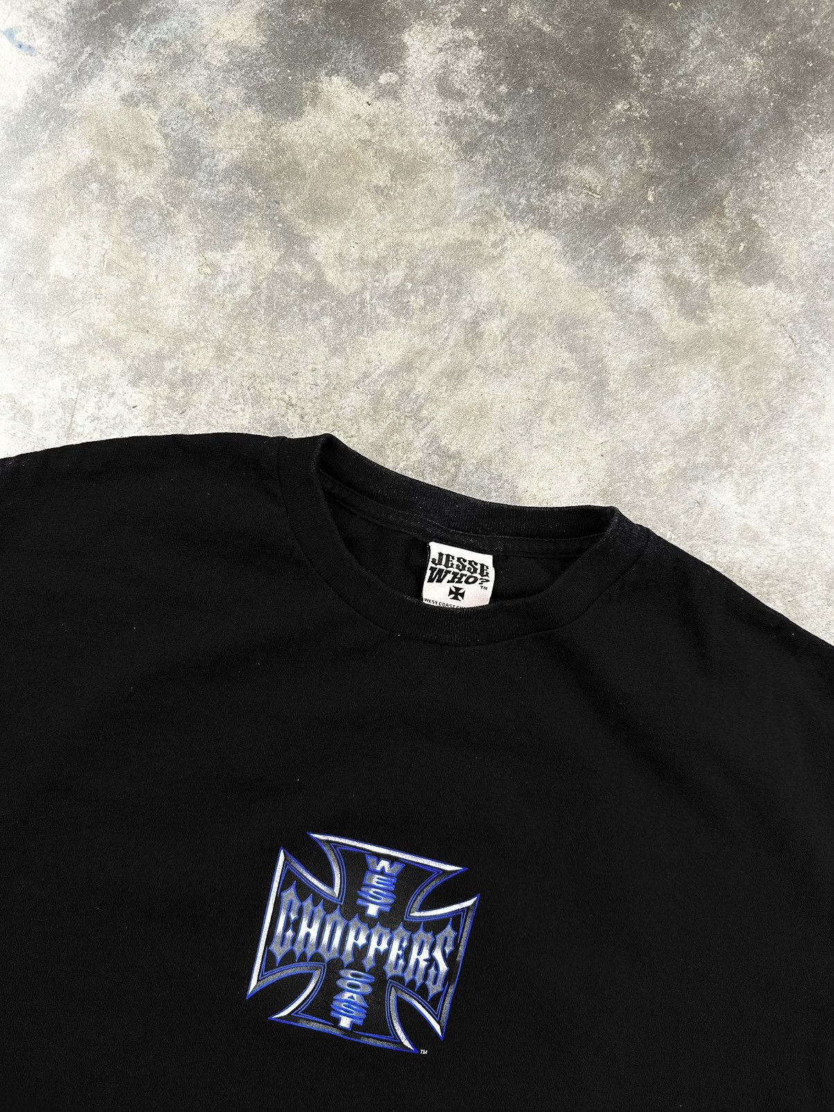 Vintage Vintage Weastcoast Choppers Tropical Cross Logo Tee Black Size US XXL / EU 58 / 5 - 4 Thumbnail