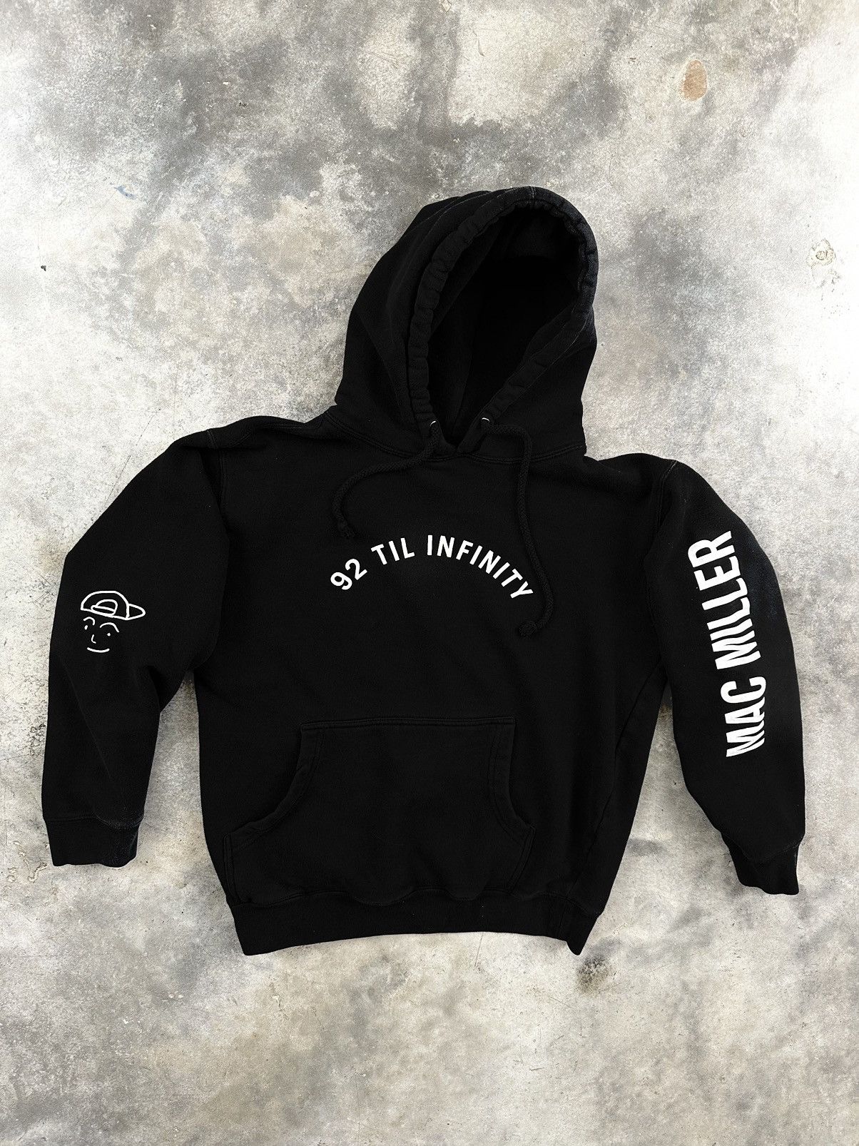 image of Mac Miller Black 92 To Infinity Logo Hoodie Sz. Small, Men's