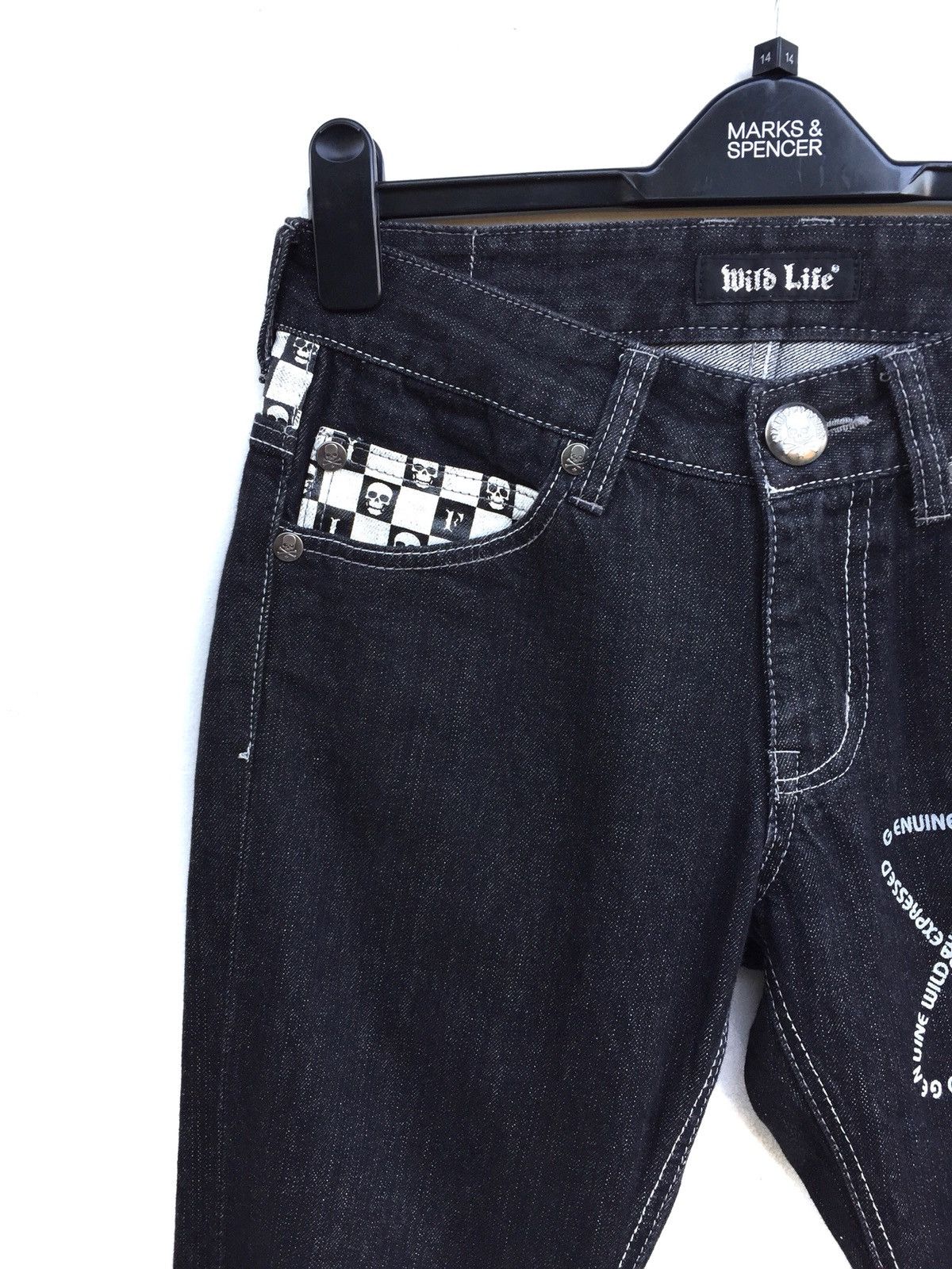 Japanese Brand Japanese Brand Wild Life Embroidered Skull Jeans Size US 30 / EU 46 - 3 Thumbnail
