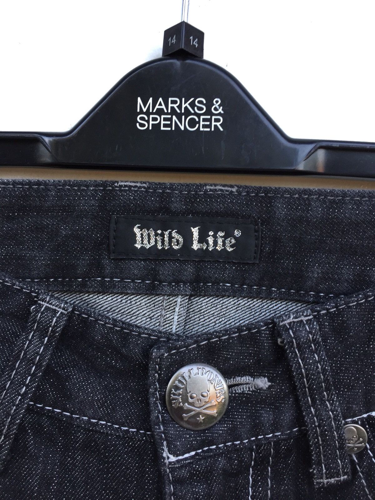 Japanese Brand Japanese Brand Wild Life Embroidered Skull Jeans Size US 30 / EU 46 - 10 Thumbnail