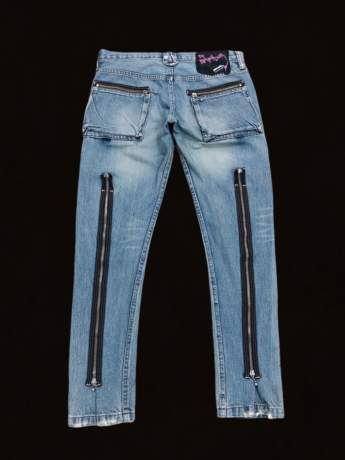 image of Seditionaries Made In Japan R.n.a Bondage Jeans Inspired By Undercover in Blue Distressed (Size 29)