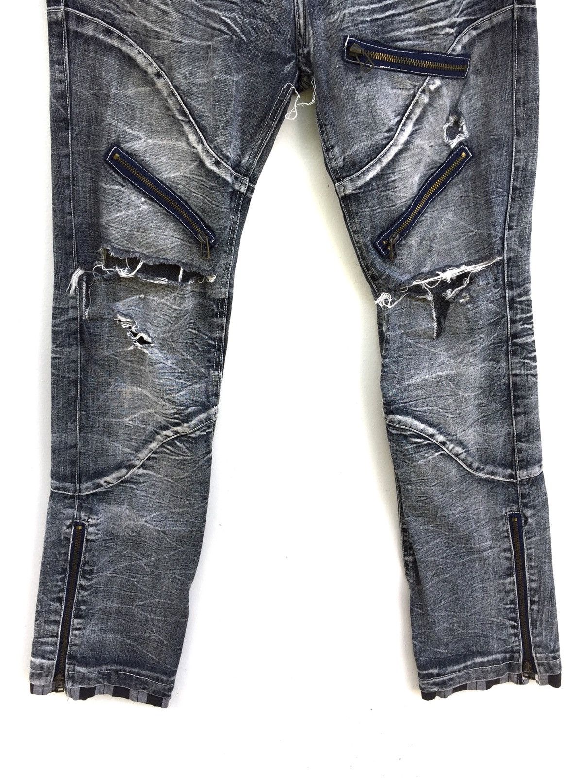 Japanese Brand Japanese Brand Lowbox Distressed Jeans Number Nine Style Size US 29 - 5 Thumbnail