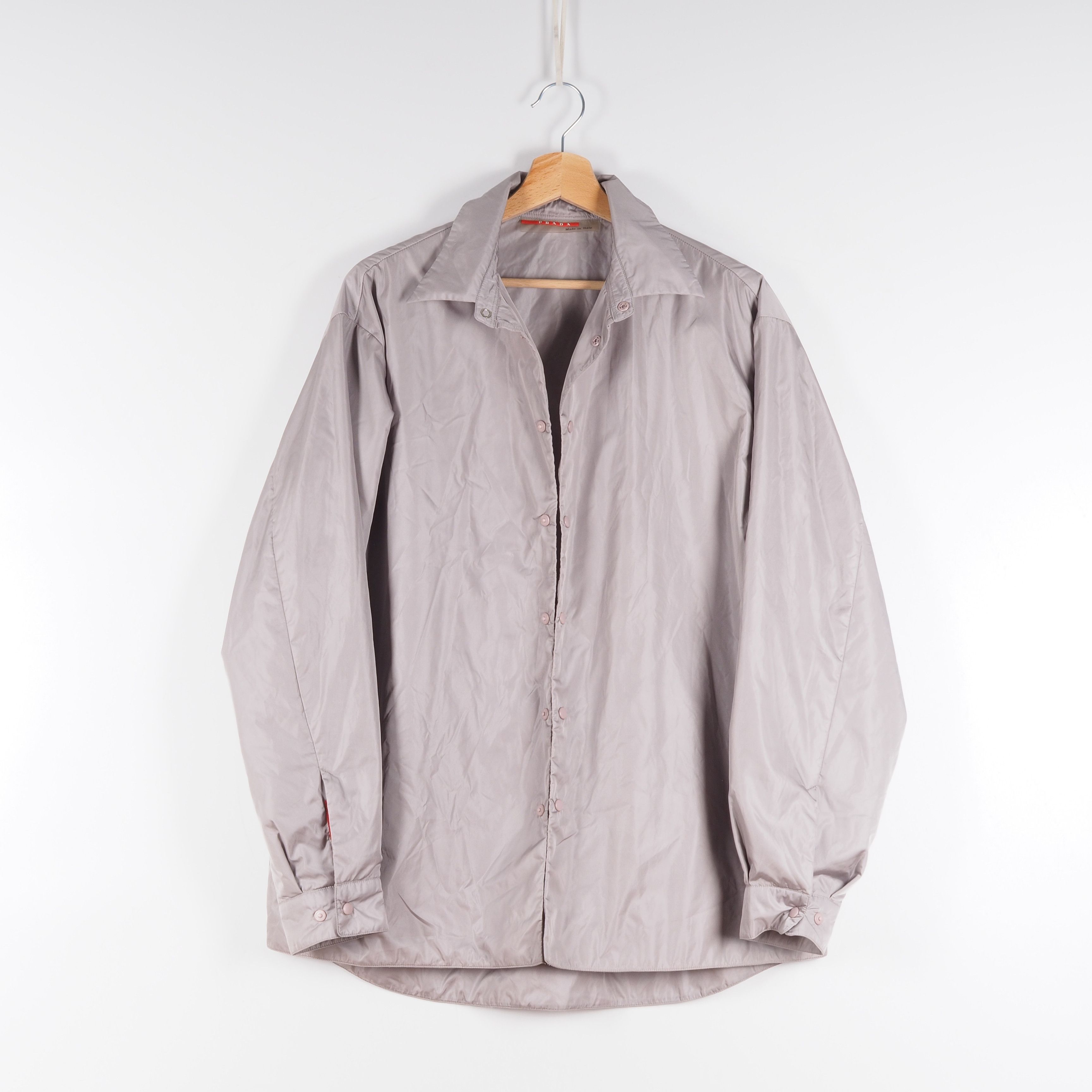 Prada Prada Vintage Gray Padded Shirt Overshirt Jacket Size US L / EU 52-54 / 3 - 1 Thumbnail