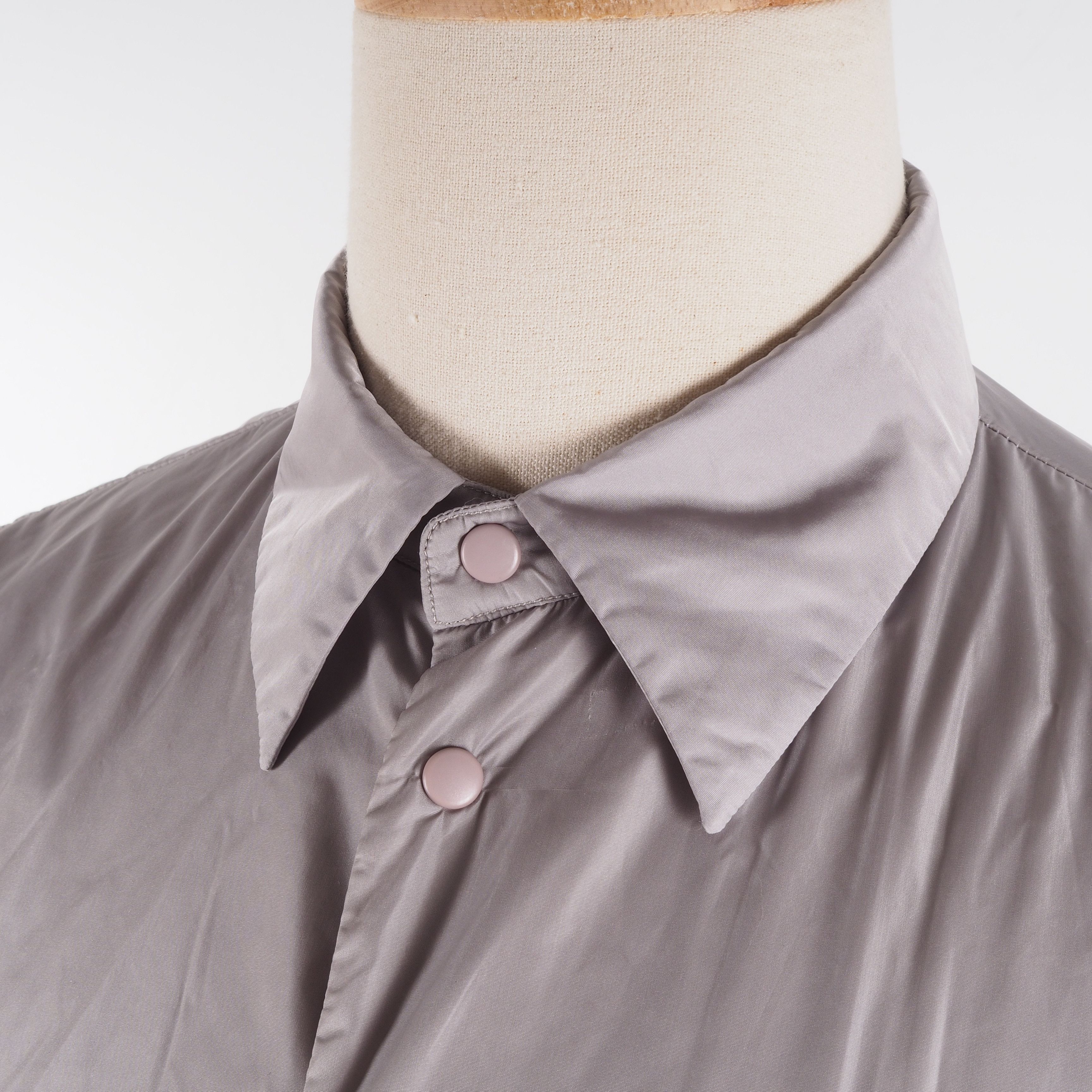 Prada Prada Vintage Gray Padded Shirt Overshirt Jacket Size US L / EU 52-54 / 3 - 15 Thumbnail