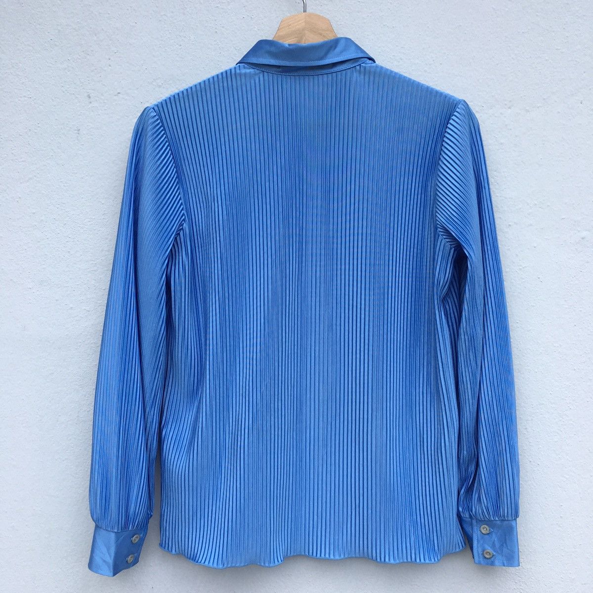 Designer Samuel Leban Women Pleated Button Up Shirt Issey Miyake Size M / US 6-8 / IT 42-44 - 3 Thumbnail