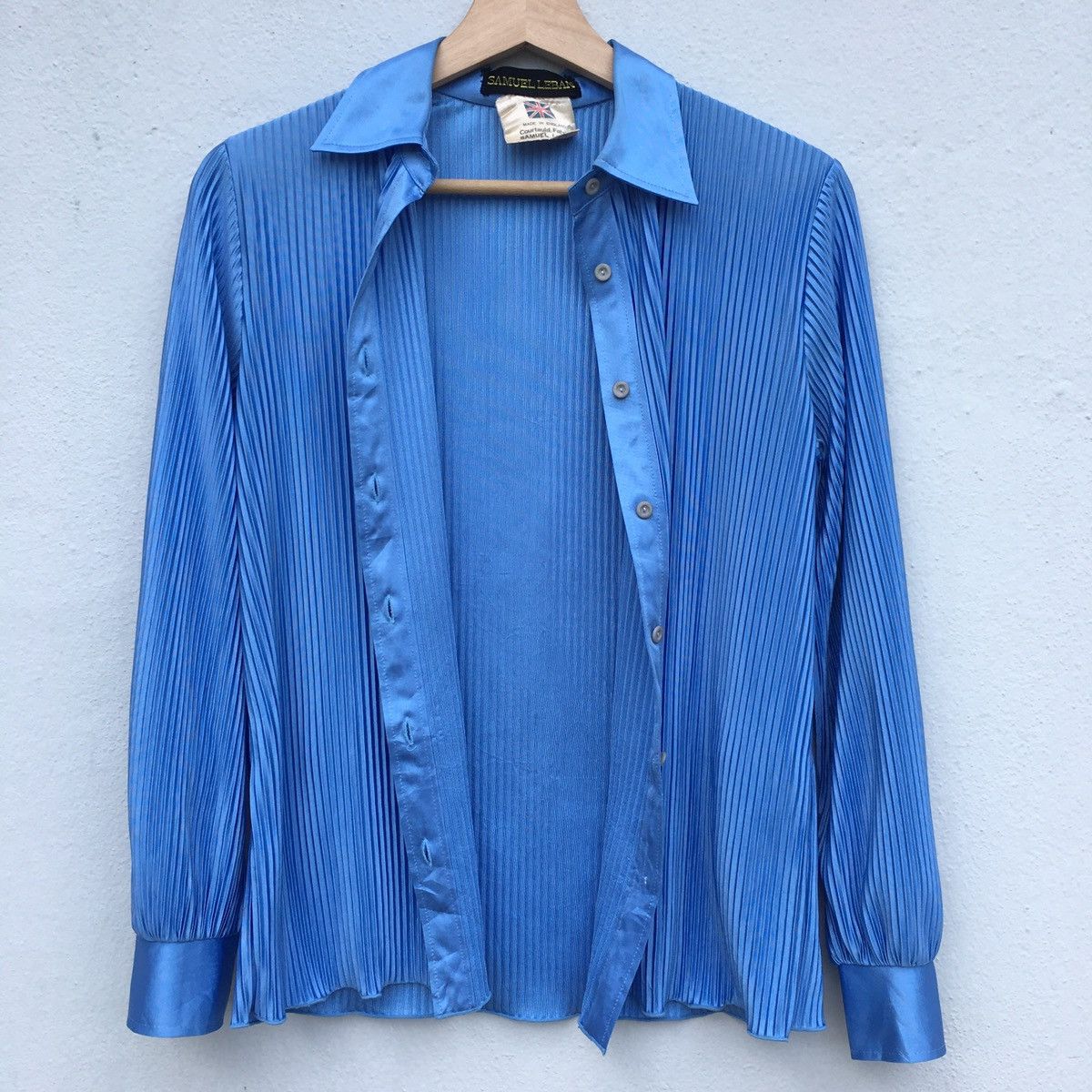 Designer Samuel Leban Women Pleated Button Up Shirt Issey Miyake Size M / US 6-8 / IT 42-44 - 4 Thumbnail
