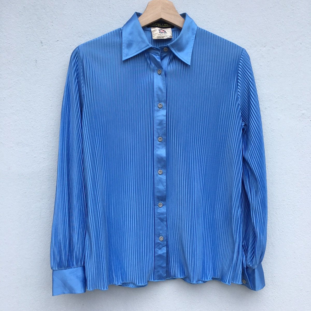 Designer Samuel Leban Women Pleated Button Up Shirt Issey Miyake Size M / US 6-8 / IT 42-44 - 2 Thumbnail