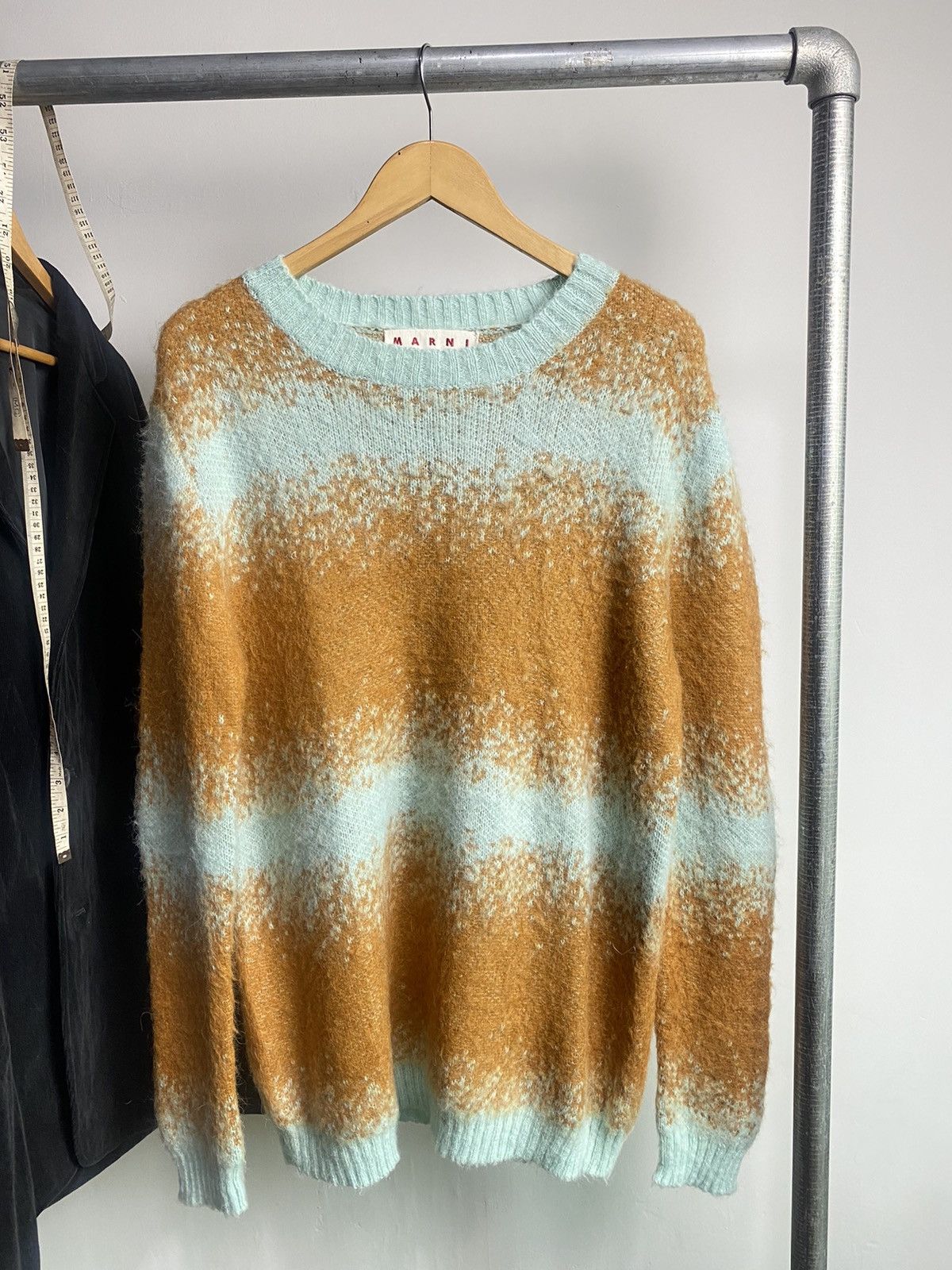 Marni Marni Speckled Stripe Mohair Sweater Size US L / EU 52-54 / 3 - 1 Thumbnail