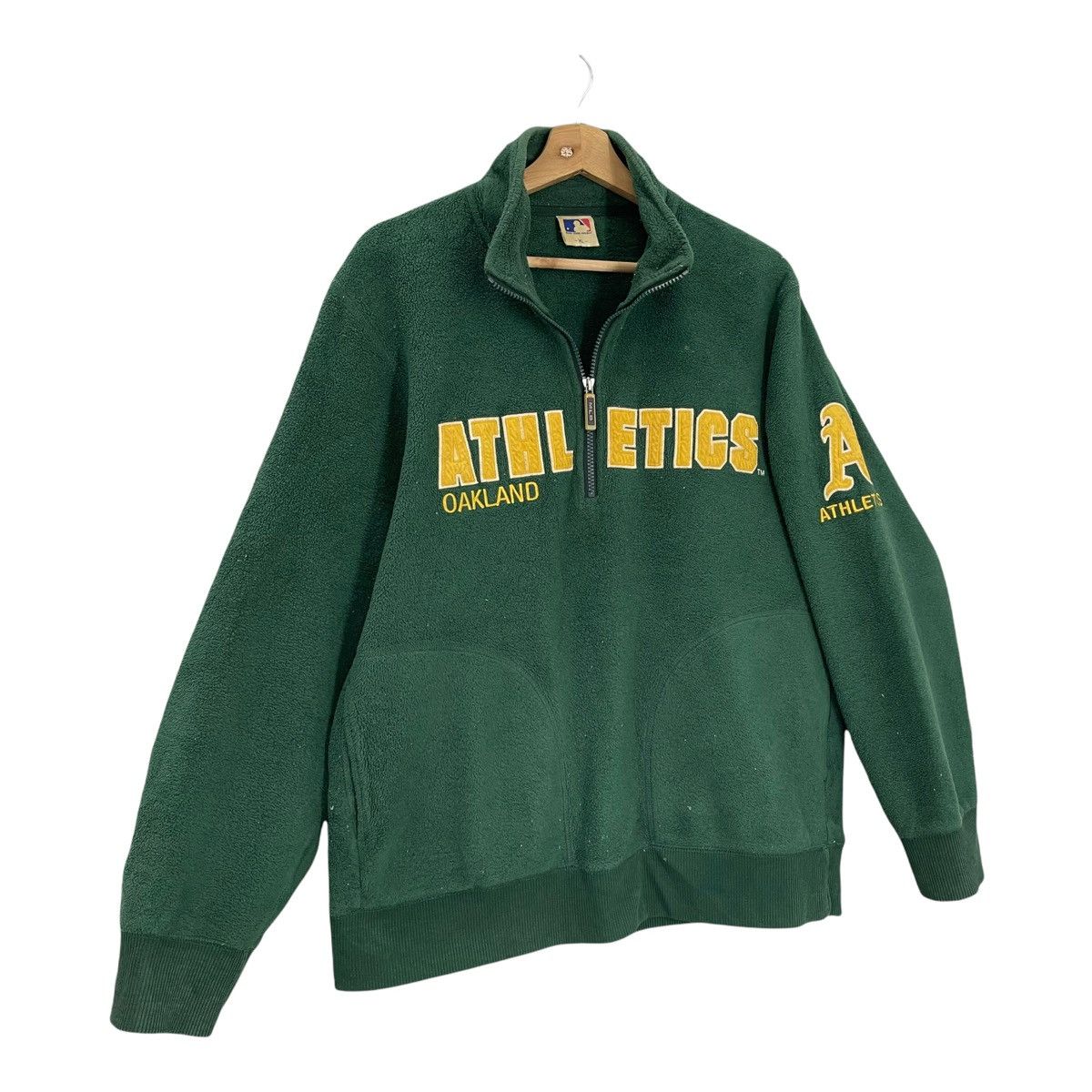 MLB Vintage 90’s MLB Oakland Athletic Fleece Size L Size US M / EU 48-50 / 2 - 2 Thumbnail