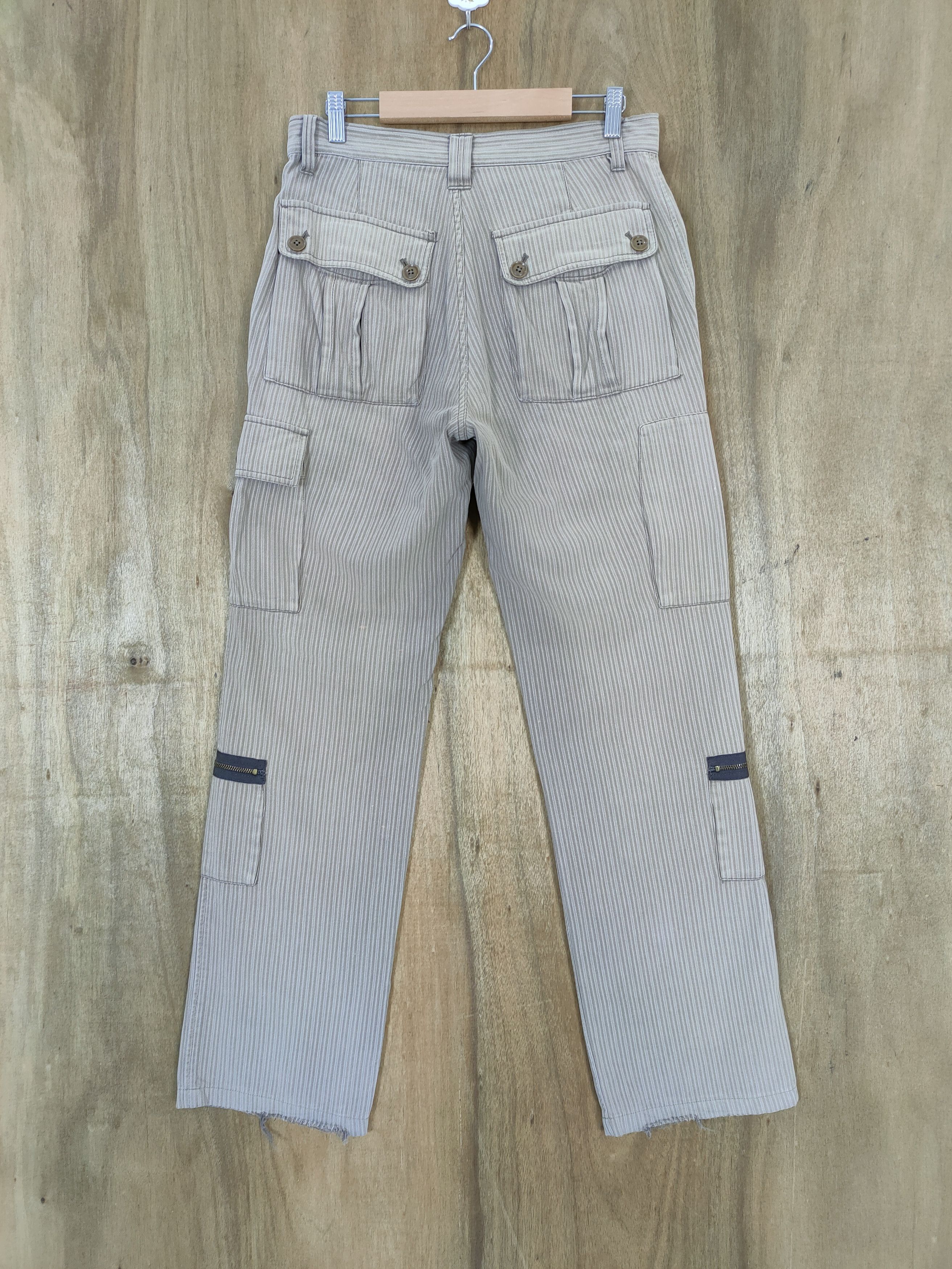 Japanese Brand IKKA MULTIPOCKET POCKET STRIPE CARGO PANTS Size US 30 / EU 46 - 9 Thumbnail