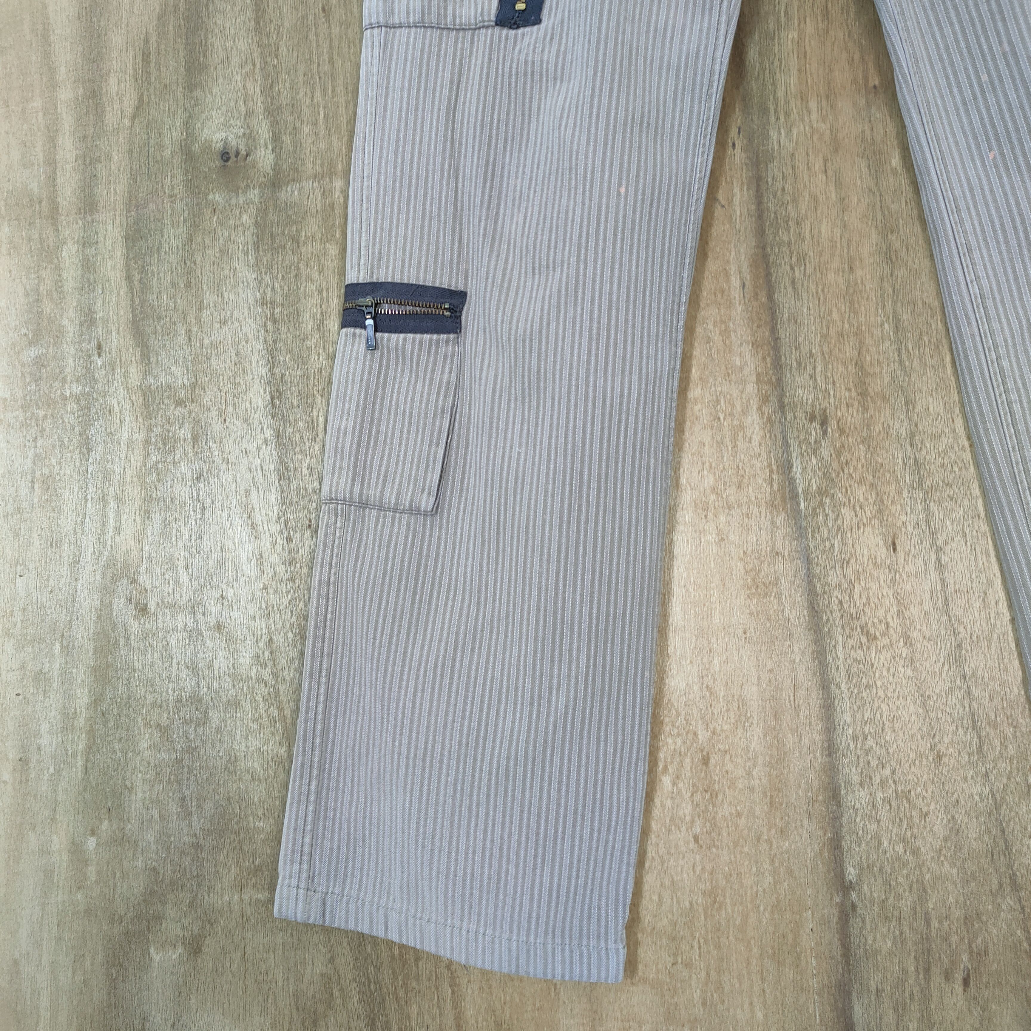 Japanese Brand IKKA MULTIPOCKET POCKET STRIPE CARGO PANTS Size US 30 / EU 46 - 15 Thumbnail