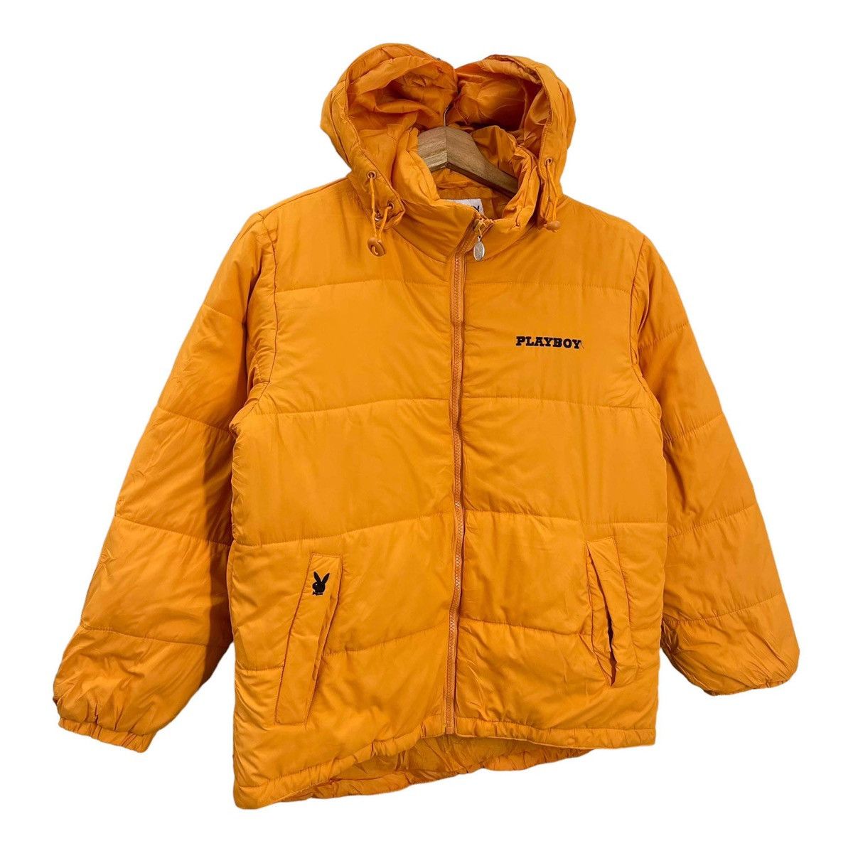 Playboy Vintage Playboy Small Logo Puffer Hoodie Jacket Size S Size US M / EU 48-50 / 2 - 2 Thumbnail