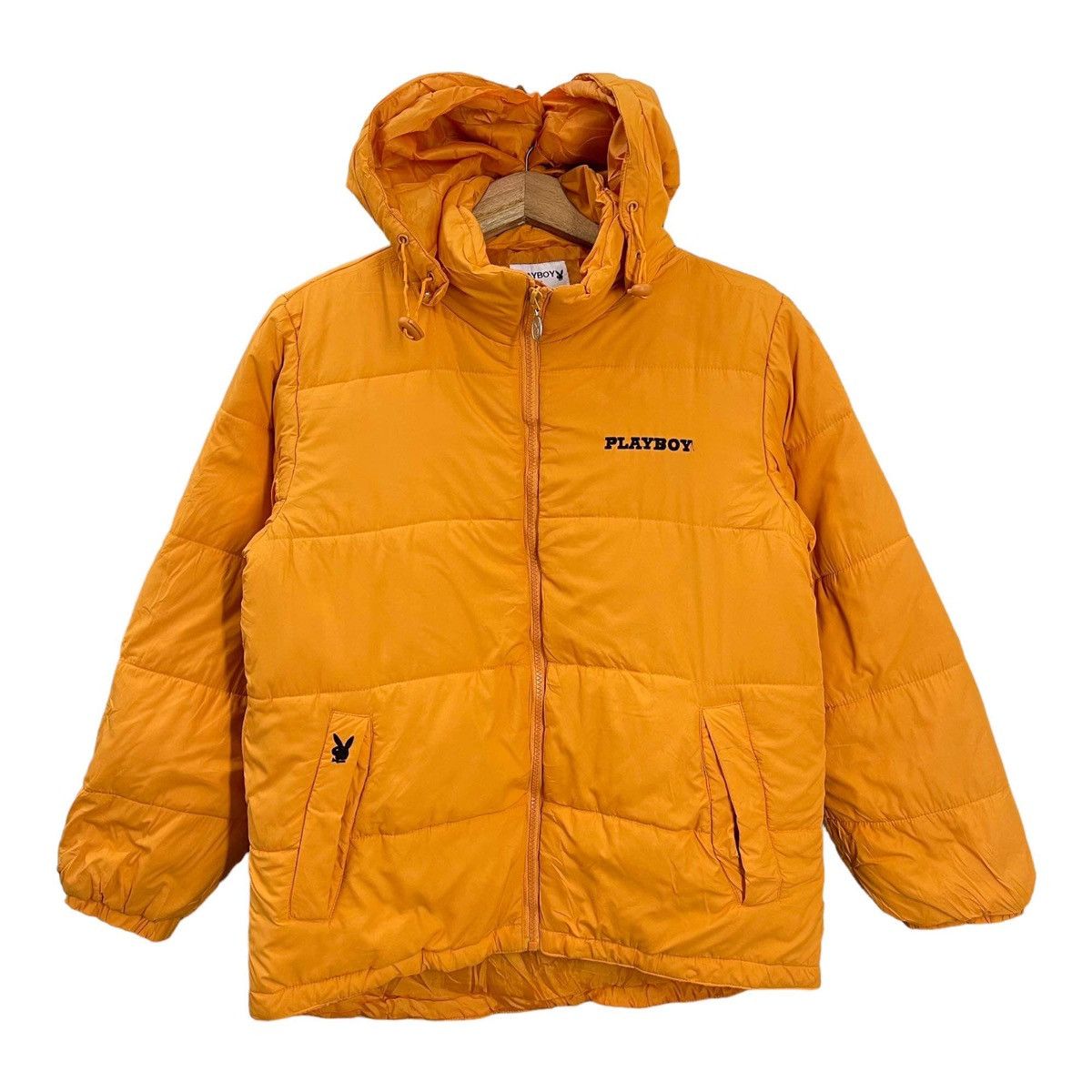 Playboy Vintage Playboy Small Logo Puffer Hoodie Jacket Size S Size US M / EU 48-50 / 2 - 1 Thumbnail