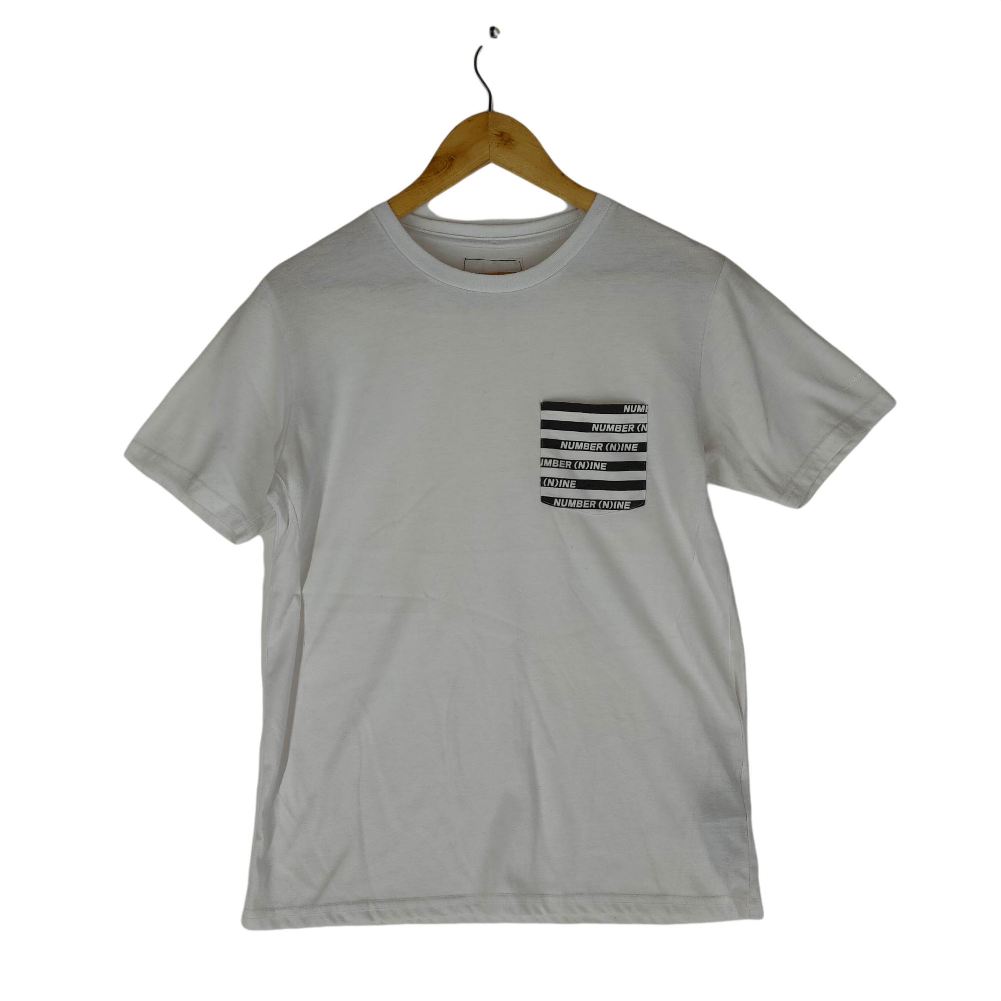 Number (N)ine NUMBER NINE (N)INE Single Stripe Pocket Spellout Shirt Size US M / EU 48-50 / 2 - 1 Thumbnail