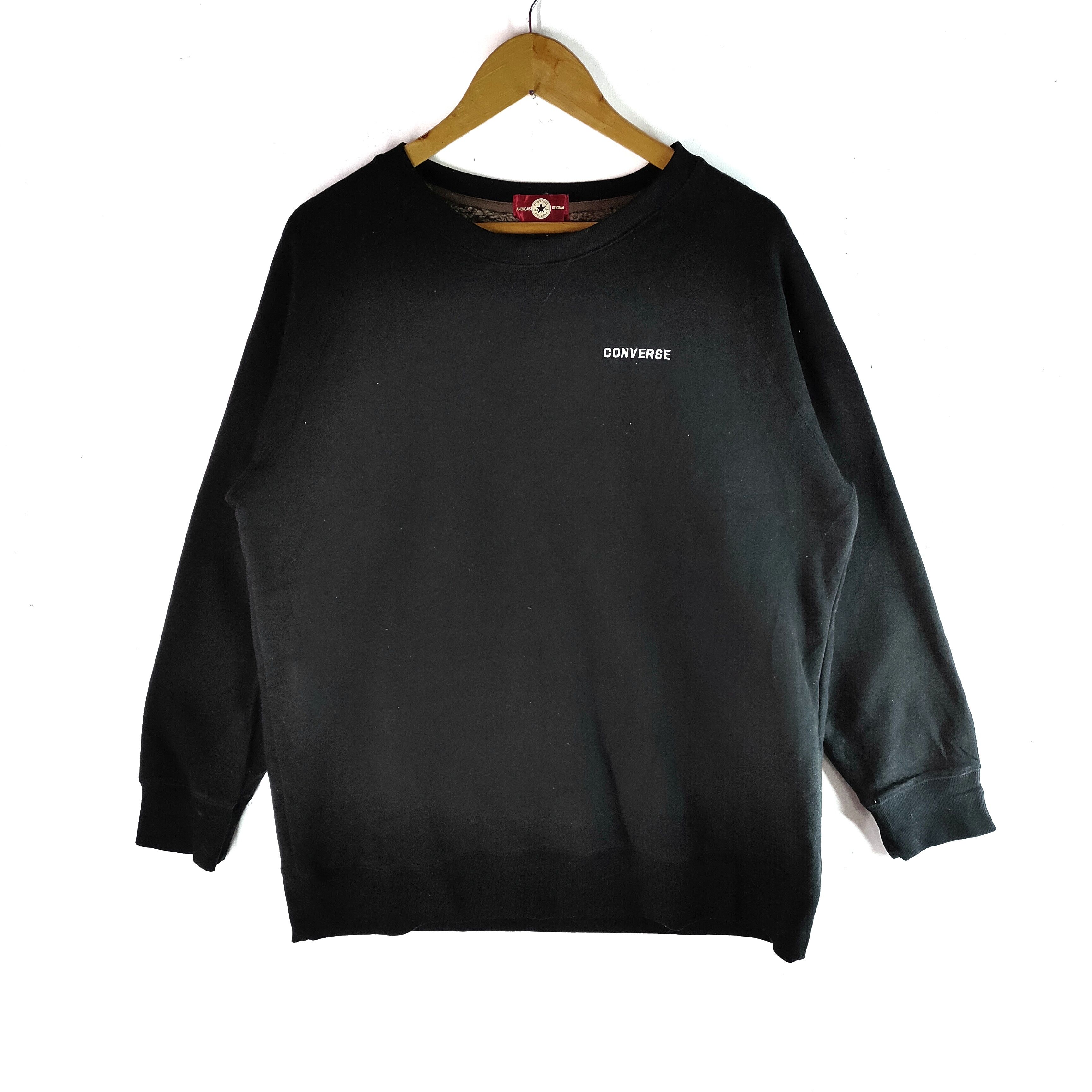 Converse CONVERSE Embroidery Spell Out Sherpa Inside Sweatshirt Size US L / EU 52-54 / 3 - 1 Thumbnail