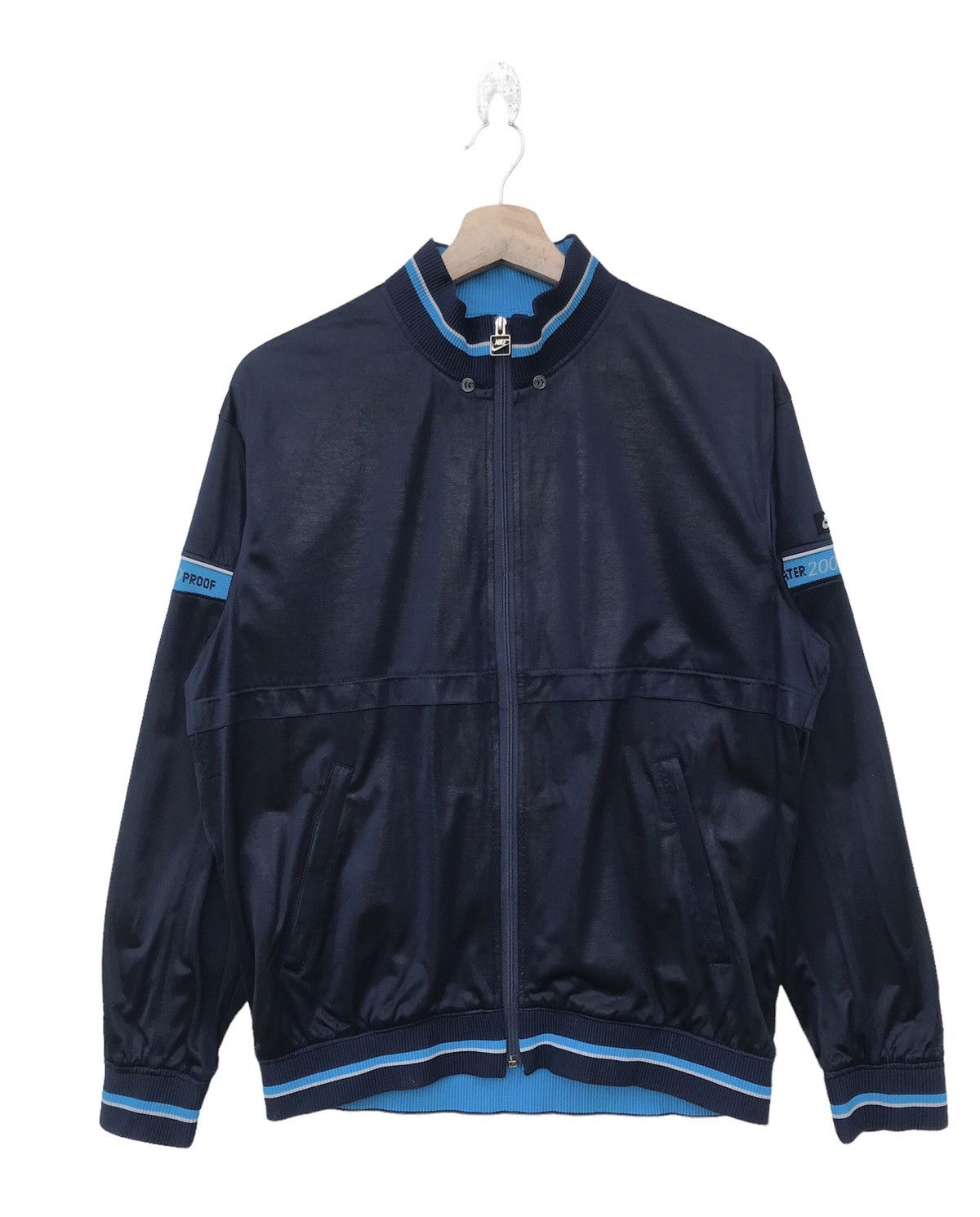 Nike × Vintage 🔥RARE🔥 Vtg 80s Blue Tag Nike Waterproof Zipper Jacket Size US M / EU 48-50 / 2 - 1 Thumbnail