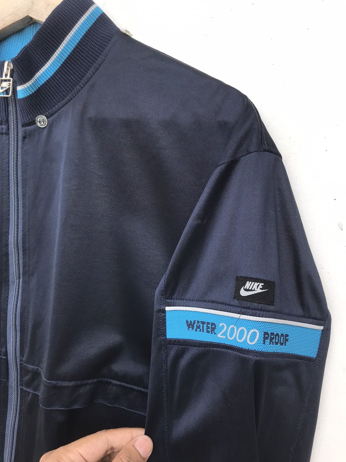 Nike × Vintage 🔥RARE🔥 Vtg 80s Blue Tag Nike Waterproof Zipper Jacket Size US M / EU 48-50 / 2 - 5 Thumbnail