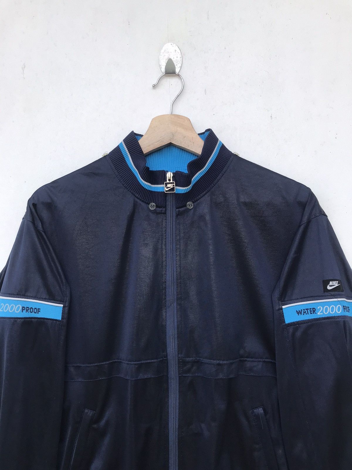 Nike × Vintage 🔥RARE🔥 Vtg 80s Blue Tag Nike Waterproof Zipper Jacket Size US M / EU 48-50 / 2 - 4 Thumbnail