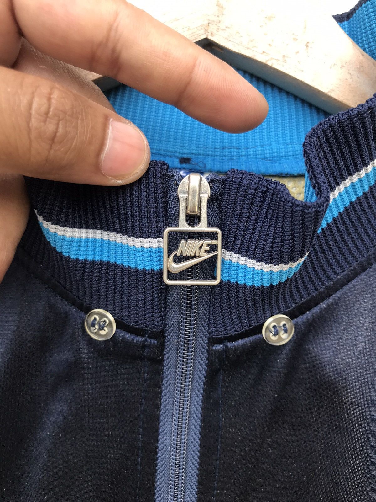 Nike × Vintage 🔥RARE🔥 Vtg 80s Blue Tag Nike Waterproof Zipper Jacket Size US M / EU 48-50 / 2 - 6 Thumbnail