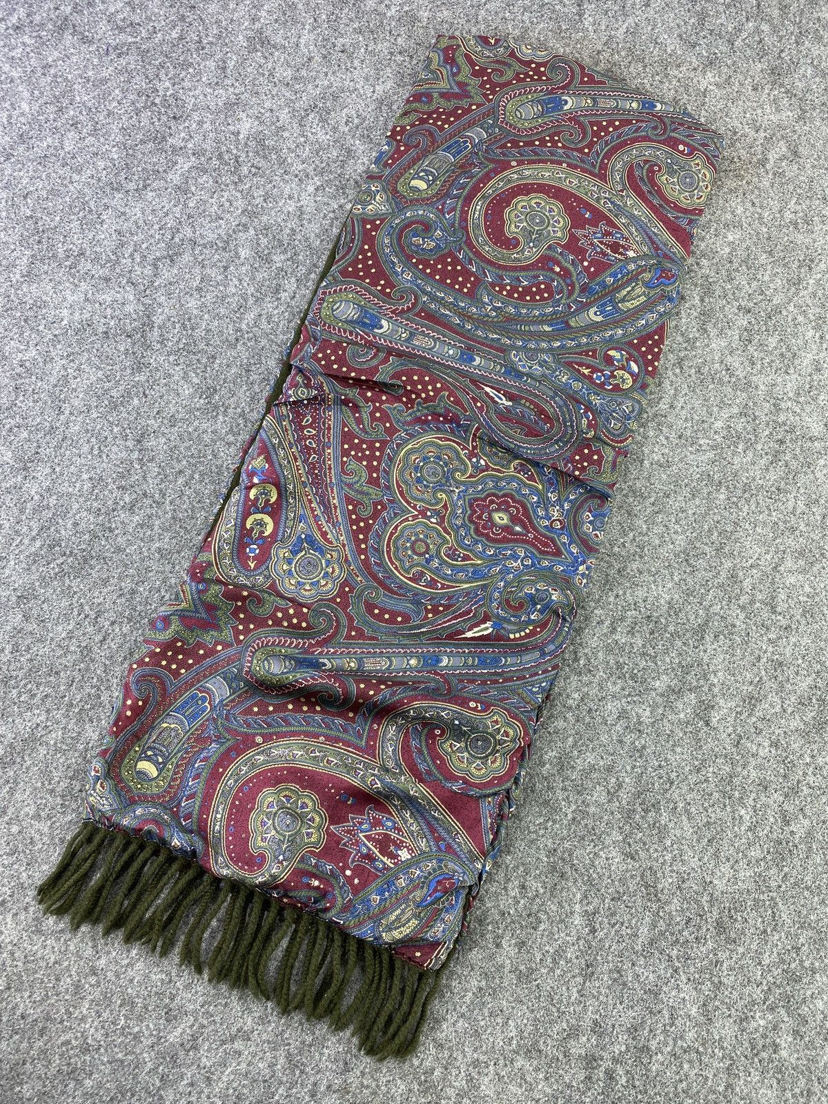 Designer Paisley Wool Silk Scarf/Muffler/Neckwear -T174 Size ONE SIZE - 3 Thumbnail