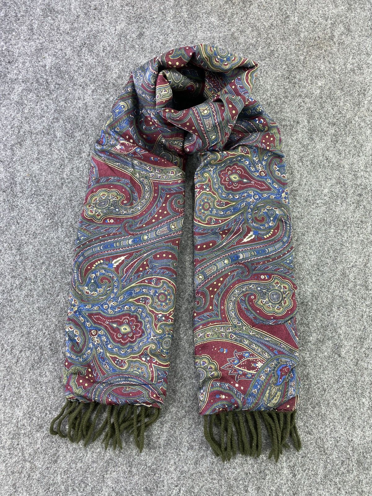 Designer Paisley Wool Silk Scarf/Muffler/Neckwear -T174 Size ONE SIZE - 1 Thumbnail