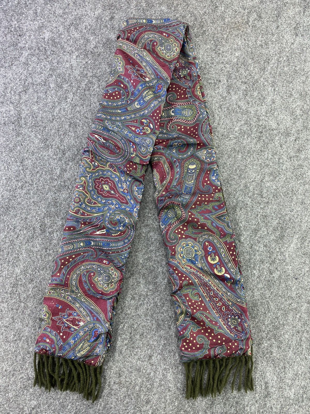 Designer Paisley Wool Silk Scarf/Muffler/Neckwear -T174 Size ONE SIZE - 2 Thumbnail