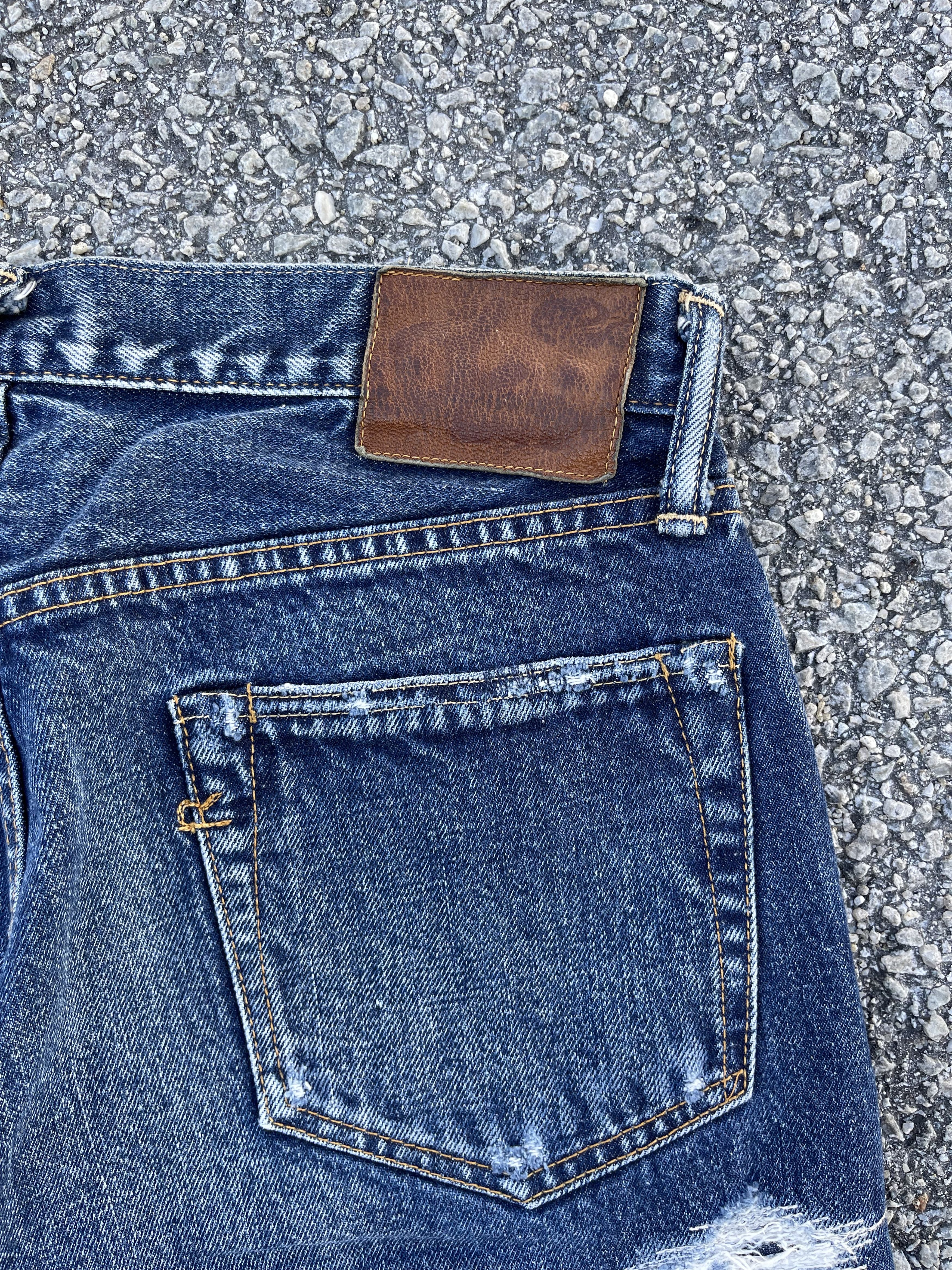 45rpm × Hysteric Glamour × Japanese Brand 45rpm Repairing Distressed Denim Travis Scott Style Size US 30 / EU 46 - 16 Thumbnail