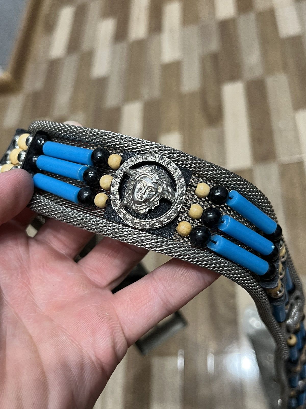 Versace Silver Mesh MEDUSA HEAD 80's Belt 🔥