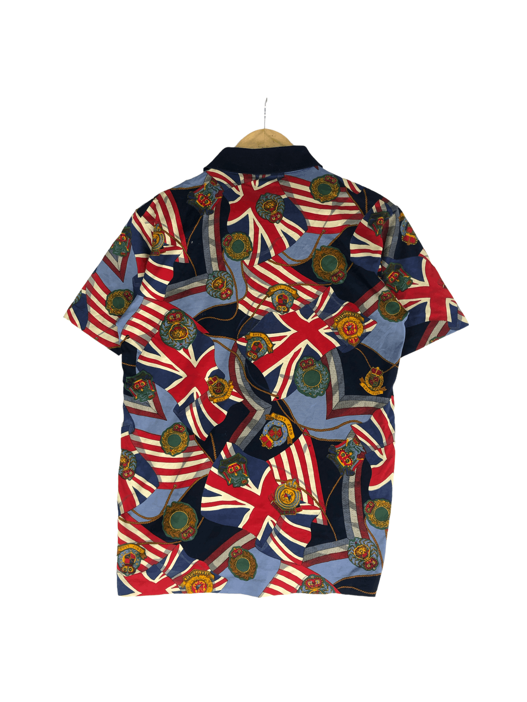 Givenchy Vintage Givenchy All Over Print UK & USA Flag Polo Tee Size US M / EU 48-50 / 2 - 2 Thumbnail