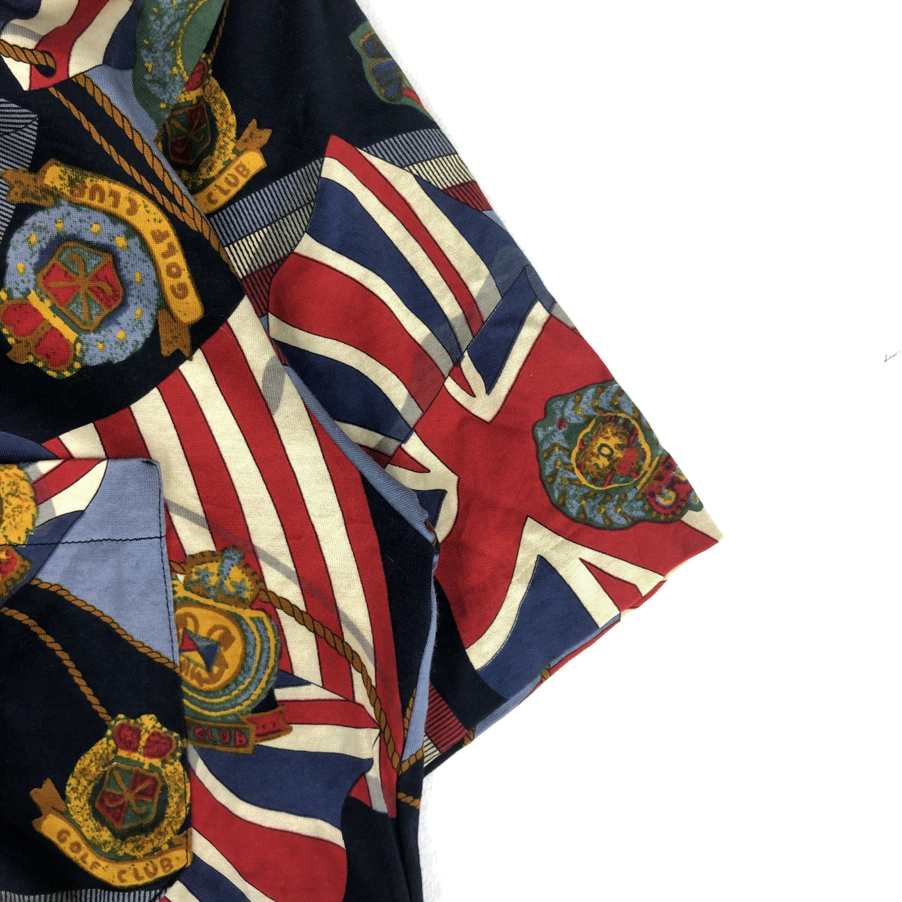 Givenchy Vintage Givenchy All Over Print UK & USA Flag Polo Tee Size US M / EU 48-50 / 2 - 6 Thumbnail