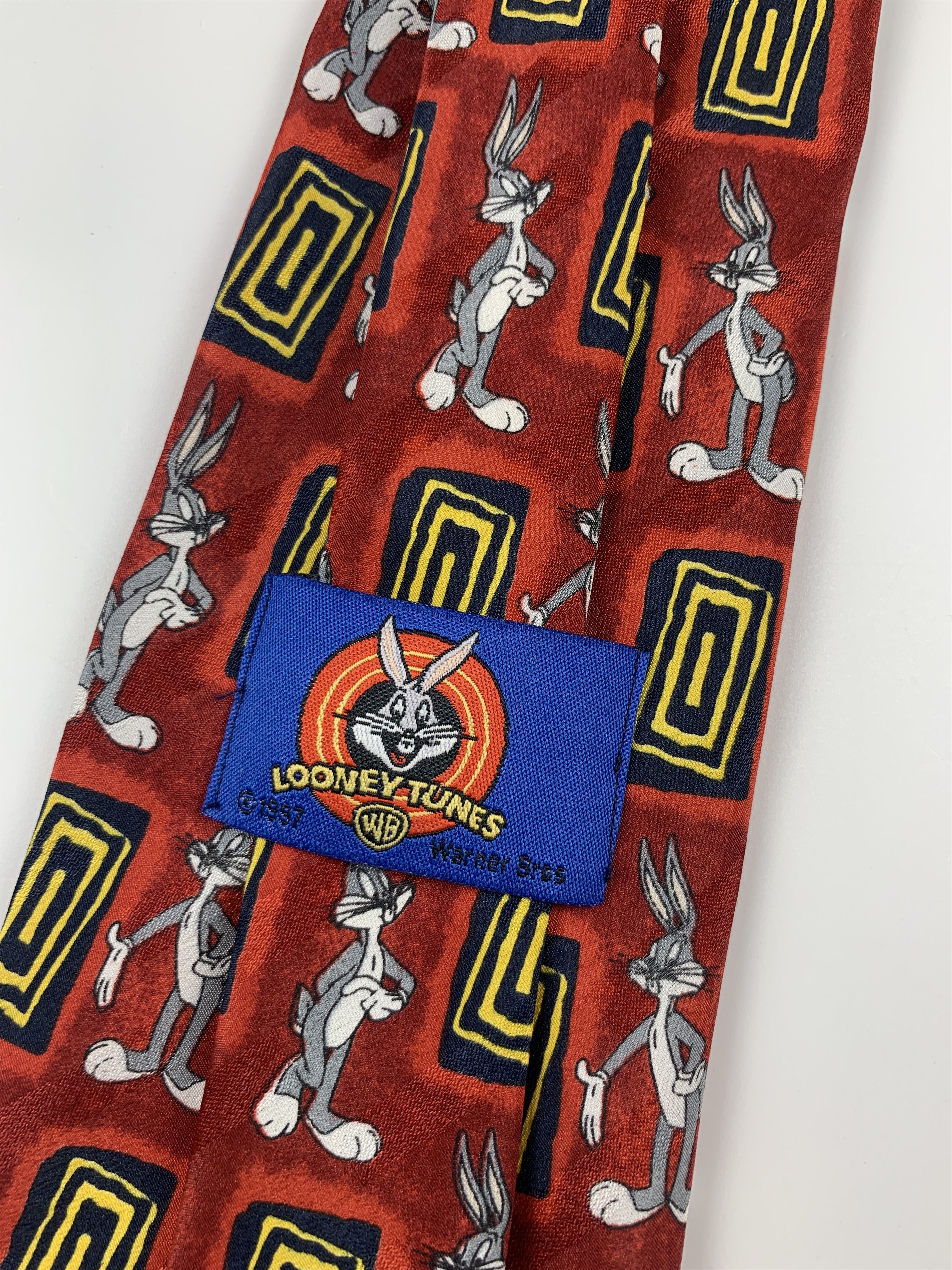 Vintage 90's Warner Bros. Looney Tunes 1997 Bugs Bunny Vintage Tie Size ONE SIZE - 5 Thumbnail