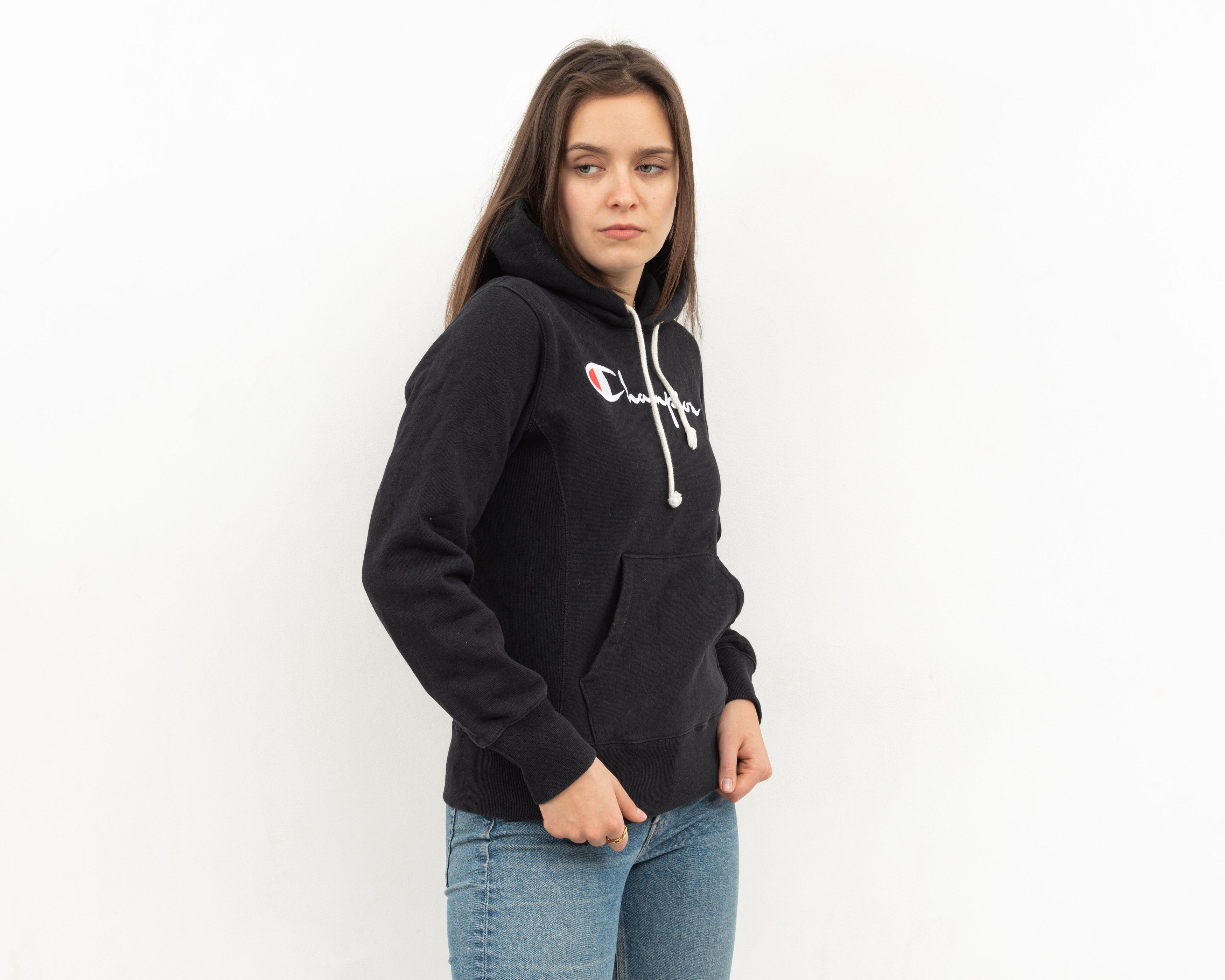 Champion × Vintage Reverse Weave Warm Up Hoodie Pullover Jumper Sweatshirt Top Size M / US 6-8 / IT 42-44 - 3 Thumbnail