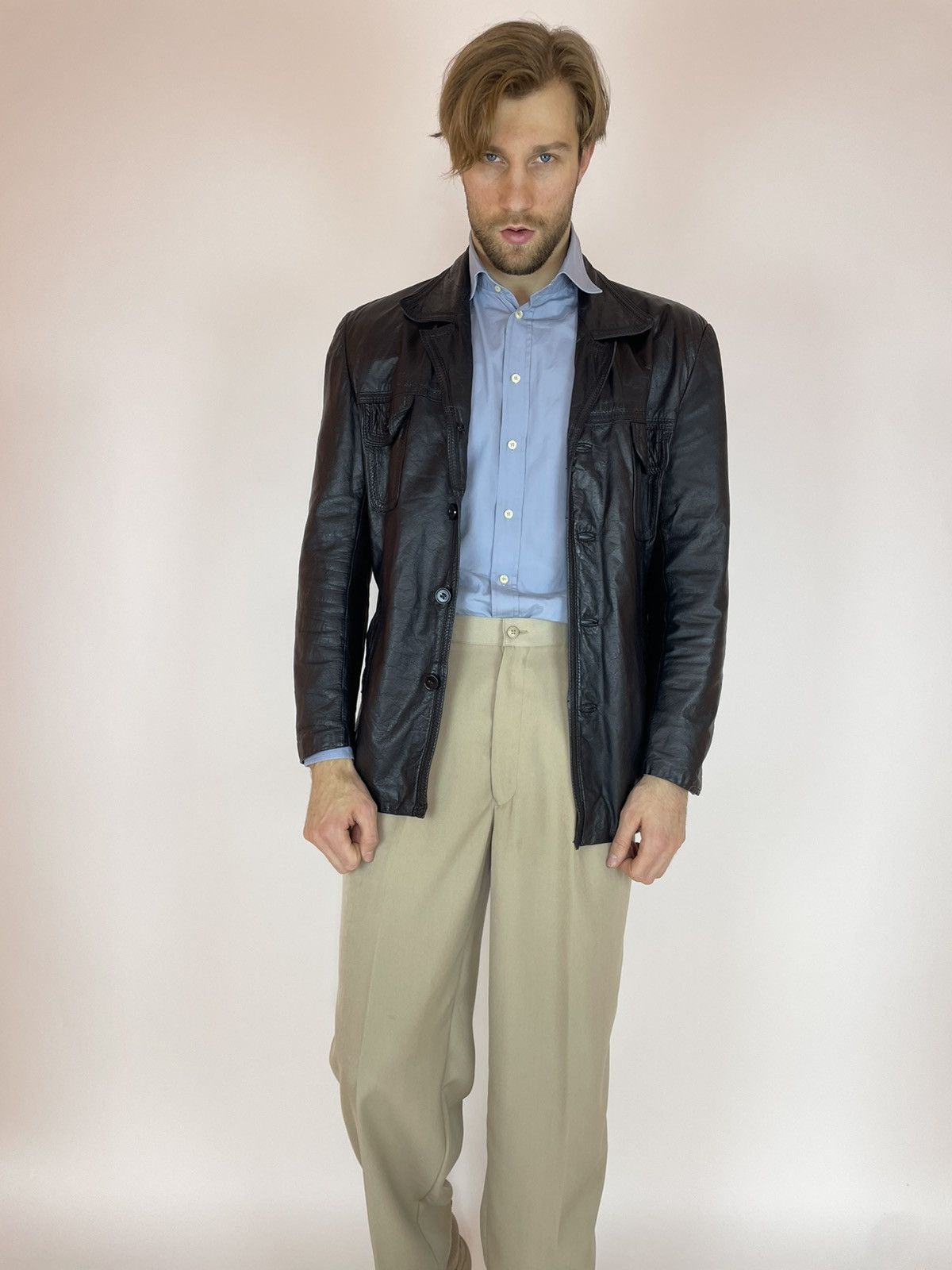 Vintage Vintage leather jacket Fair Play Mens size 56 Size US XL / EU 56 / 4 - 3 Thumbnail