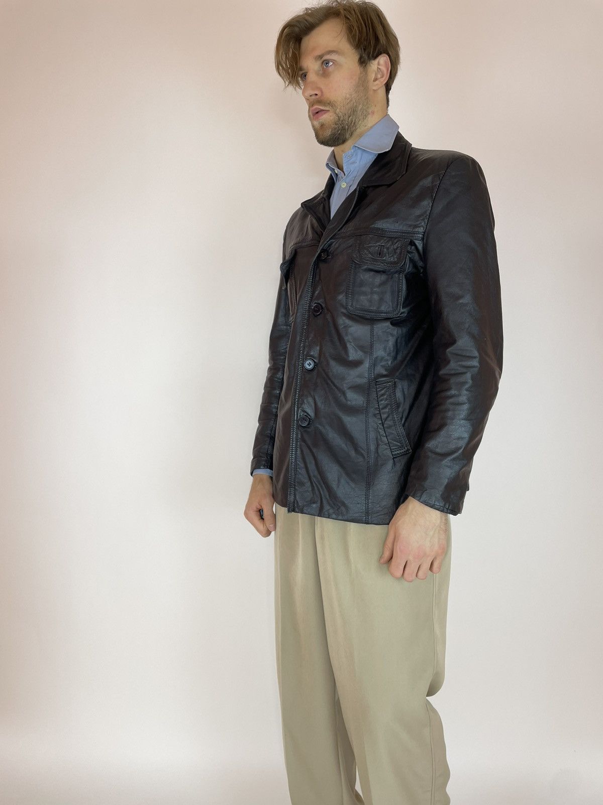 Vintage Vintage leather jacket Fair Play Mens size 56 Size US XL / EU 56 / 4 - 4 Thumbnail